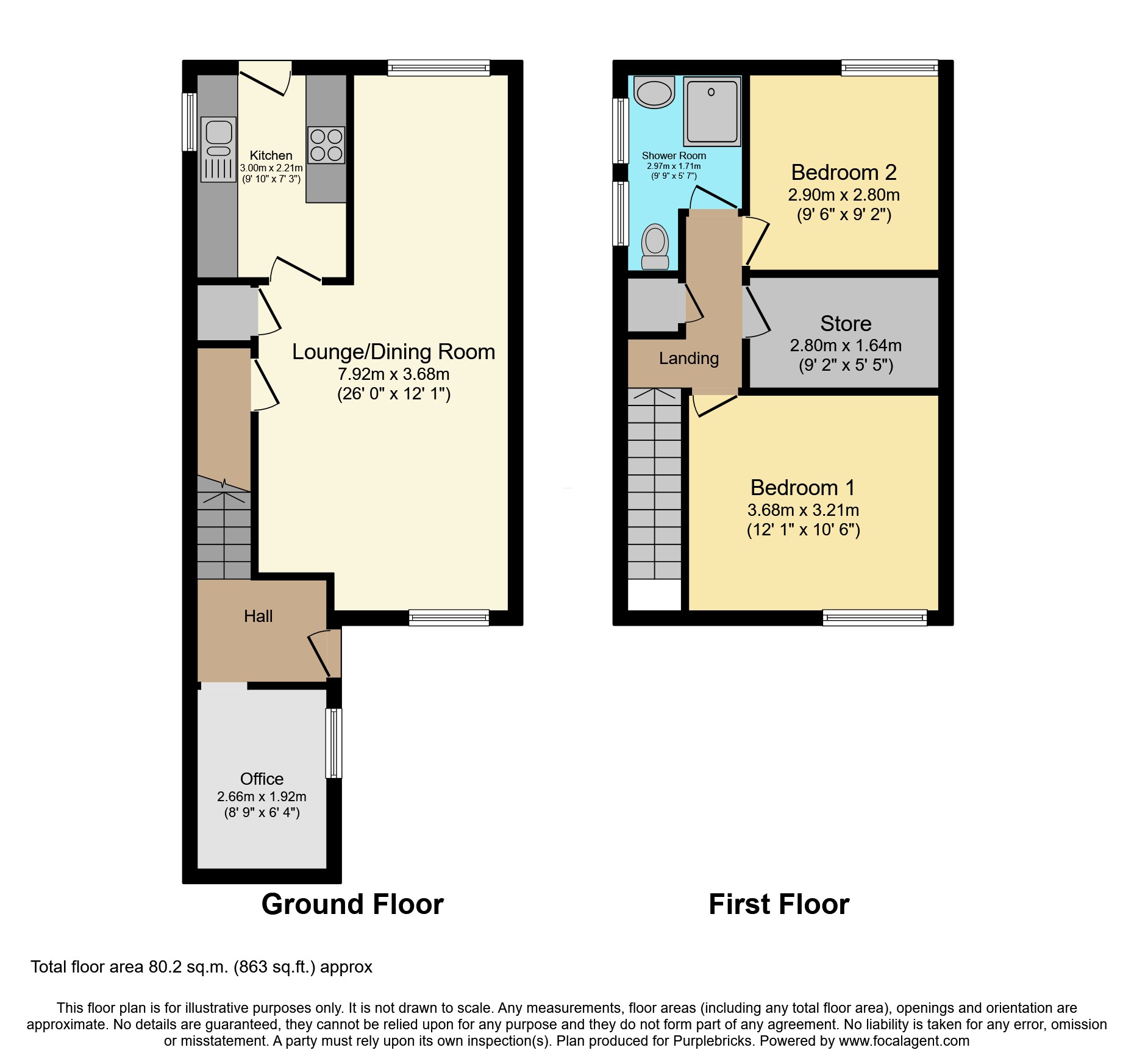 28, Ely Close, Stevenage floorplan
