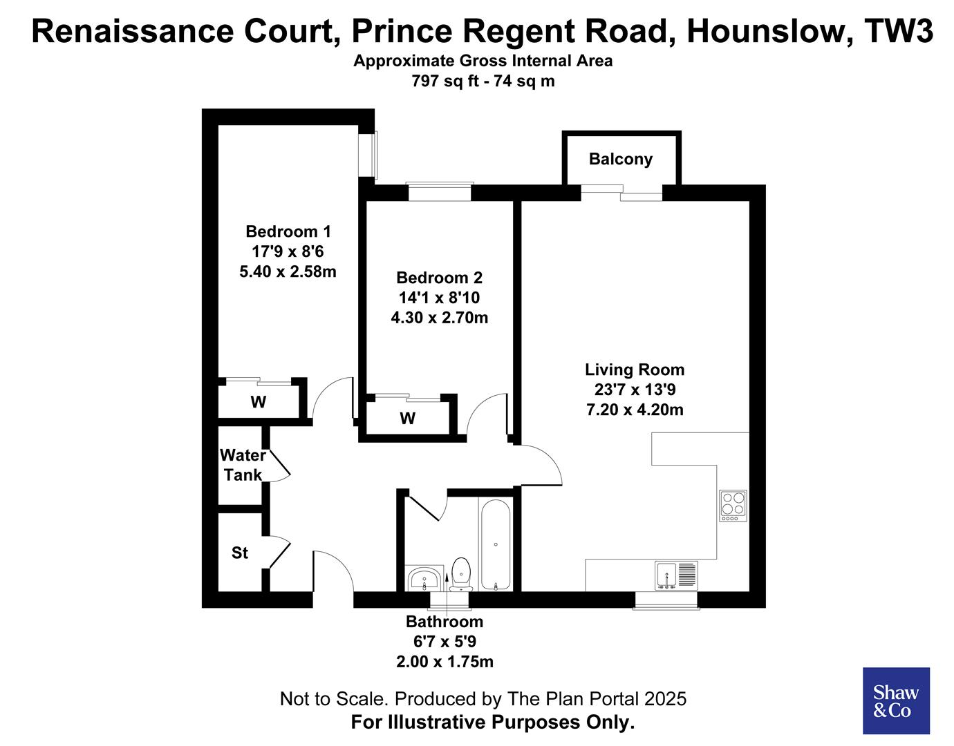 Flat 11 Renaissance Court, Prince Regent Road, Hounslow floorplan
