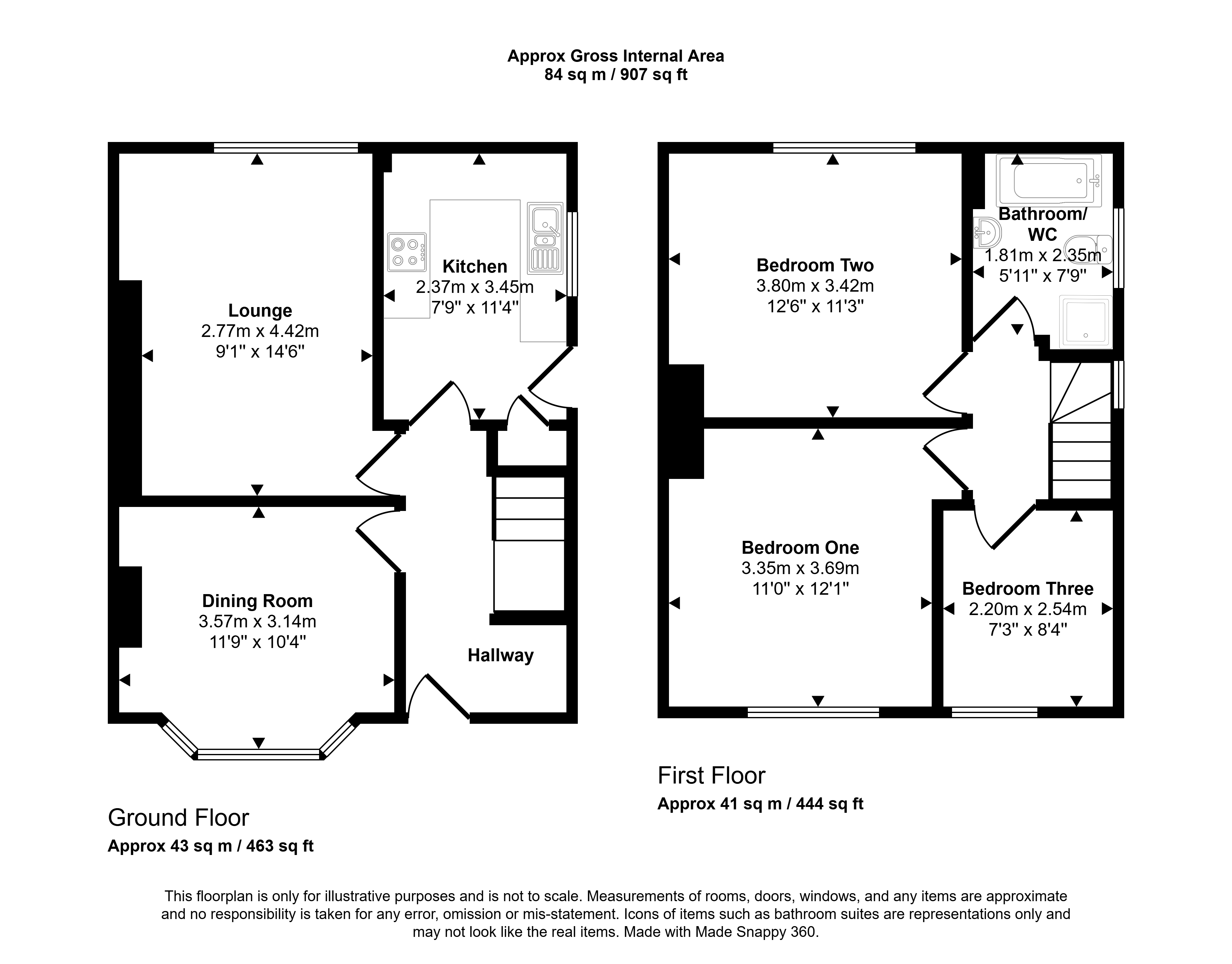 24, Benwell Grange Avenue, Newcastle upon Tyne floorplan