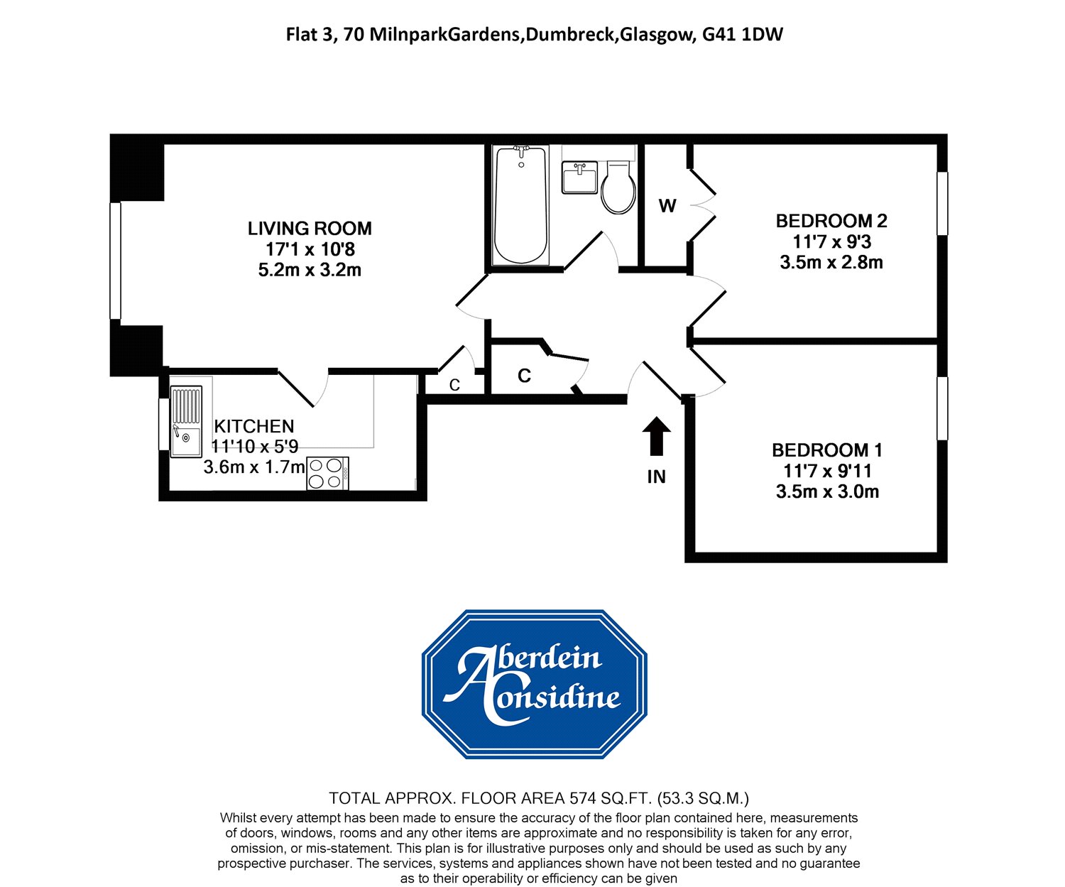 2 Bedrooms Flat for sale in Flat 3, Milnpark Gardens, Kinning Park G41