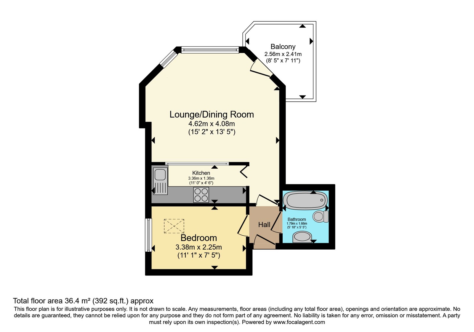 Flat 16,,, Bay Fort Mansions, Devon floorplan
