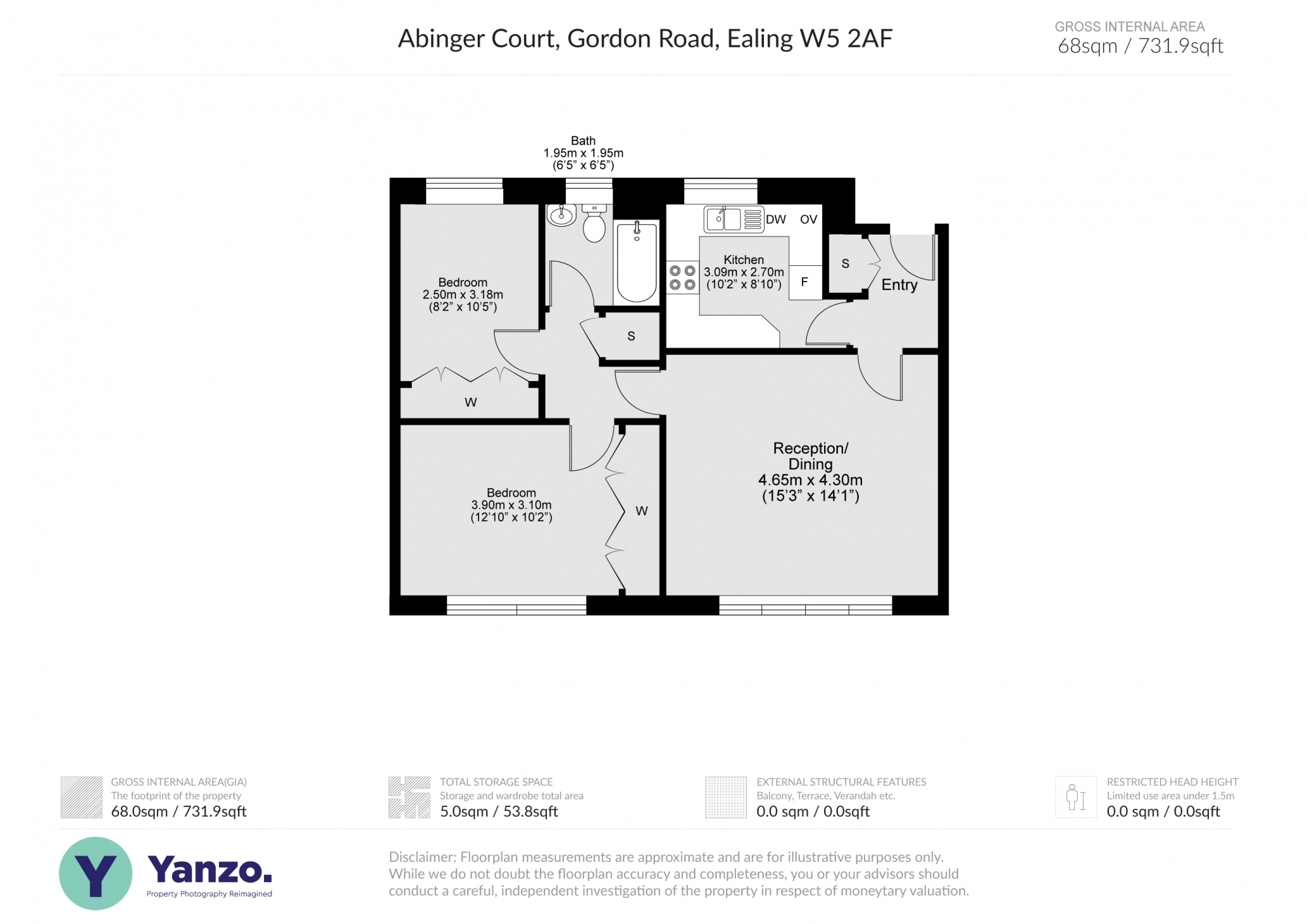 Abinger Court, Gordon Road, Ealing, London W5, 2 bedroom flat for sale