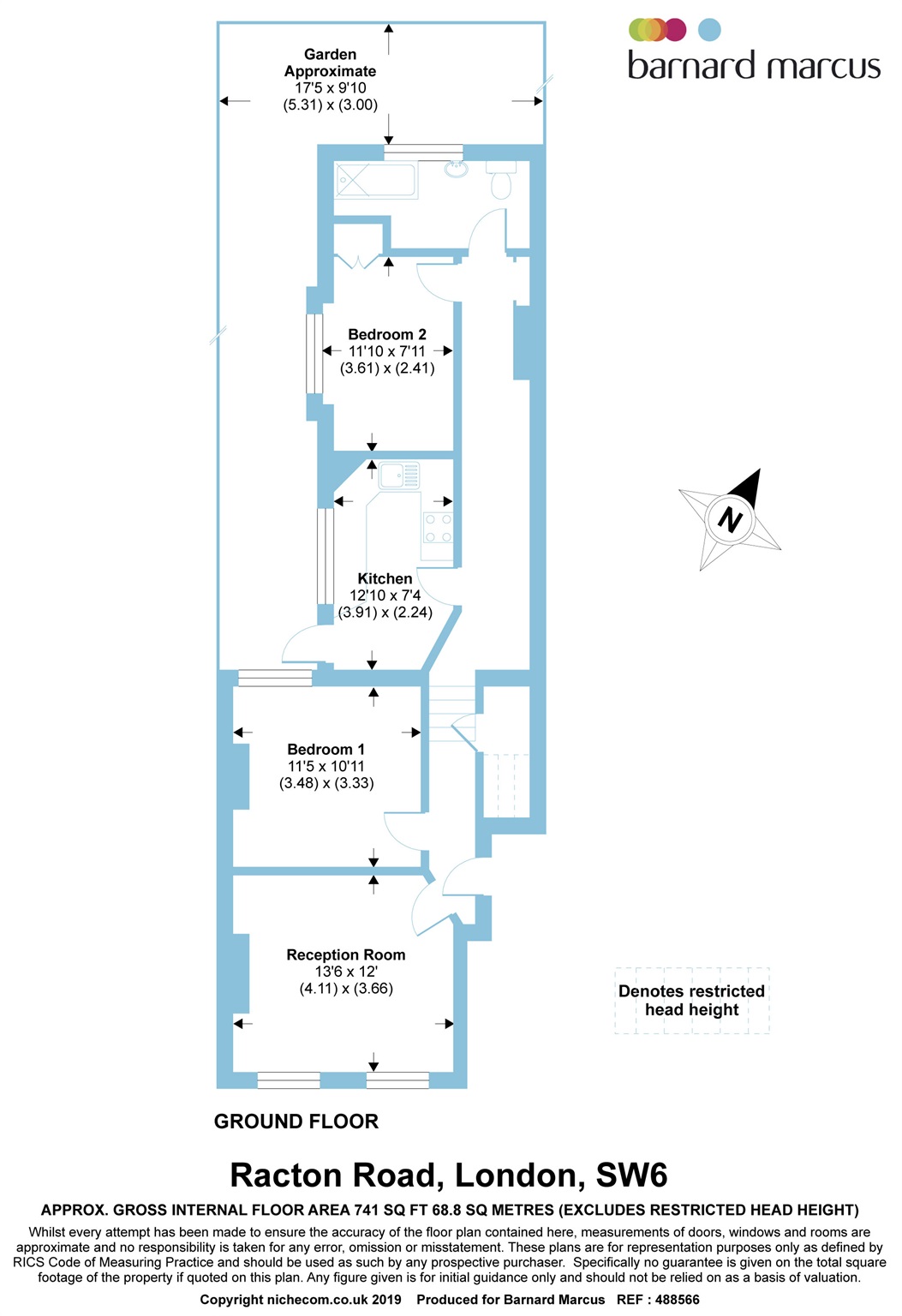 2 Bedrooms Flat for sale in Racton Road, London SW6