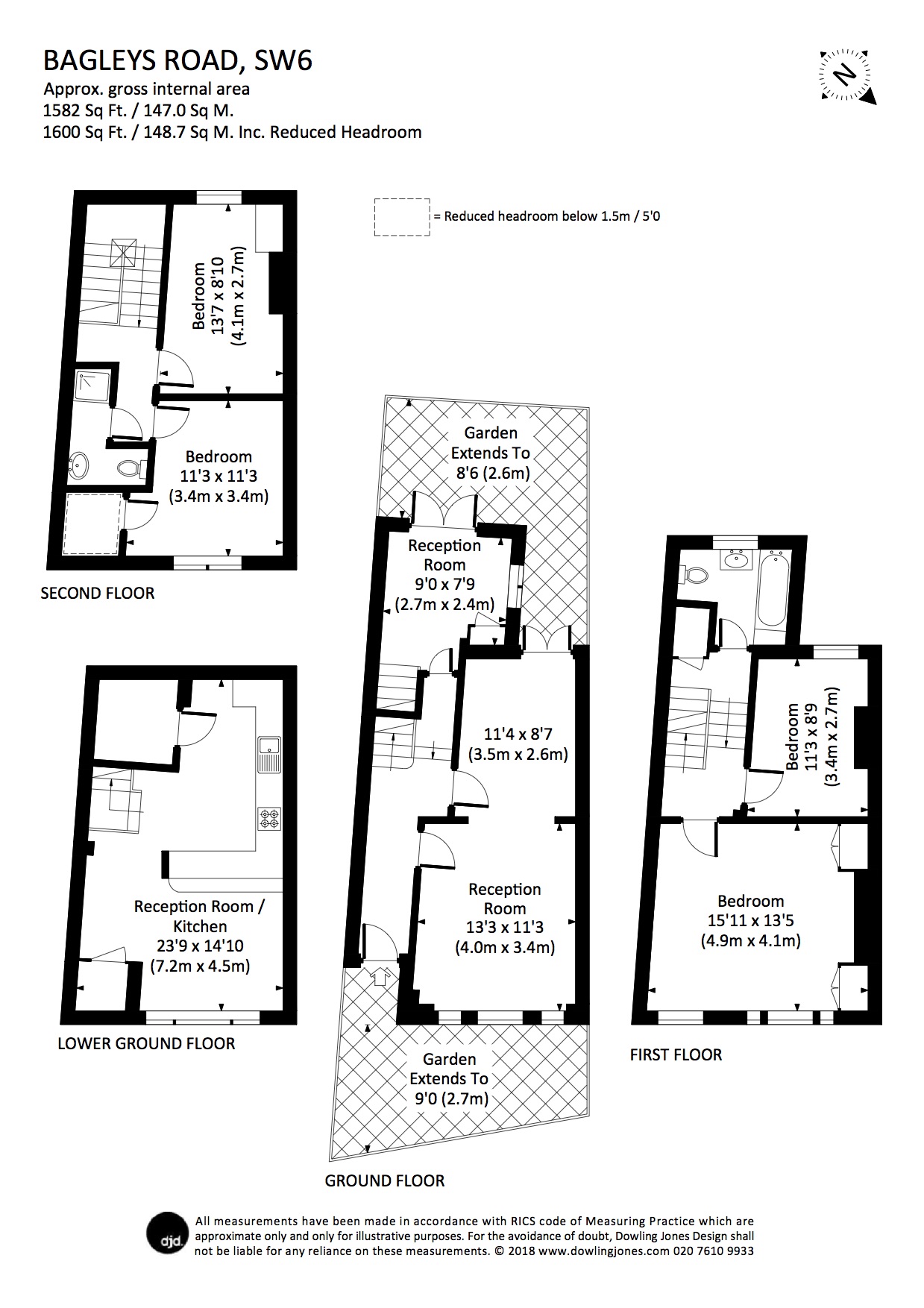 4 Bedrooms  to rent in Bagleys Lane, Fulham SW6