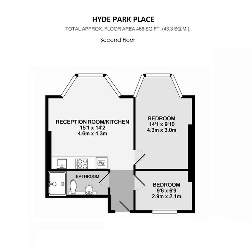 2 Bedrooms Flat to rent in Hyde Park Place, London W2