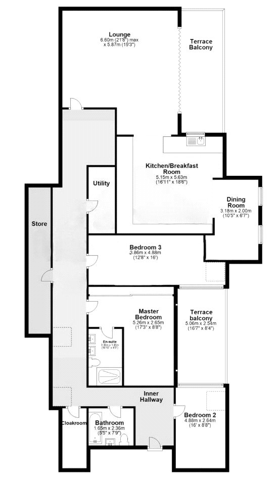 301 South Wing, The Residence,, Kershaw Drive, Lancashire floorplan