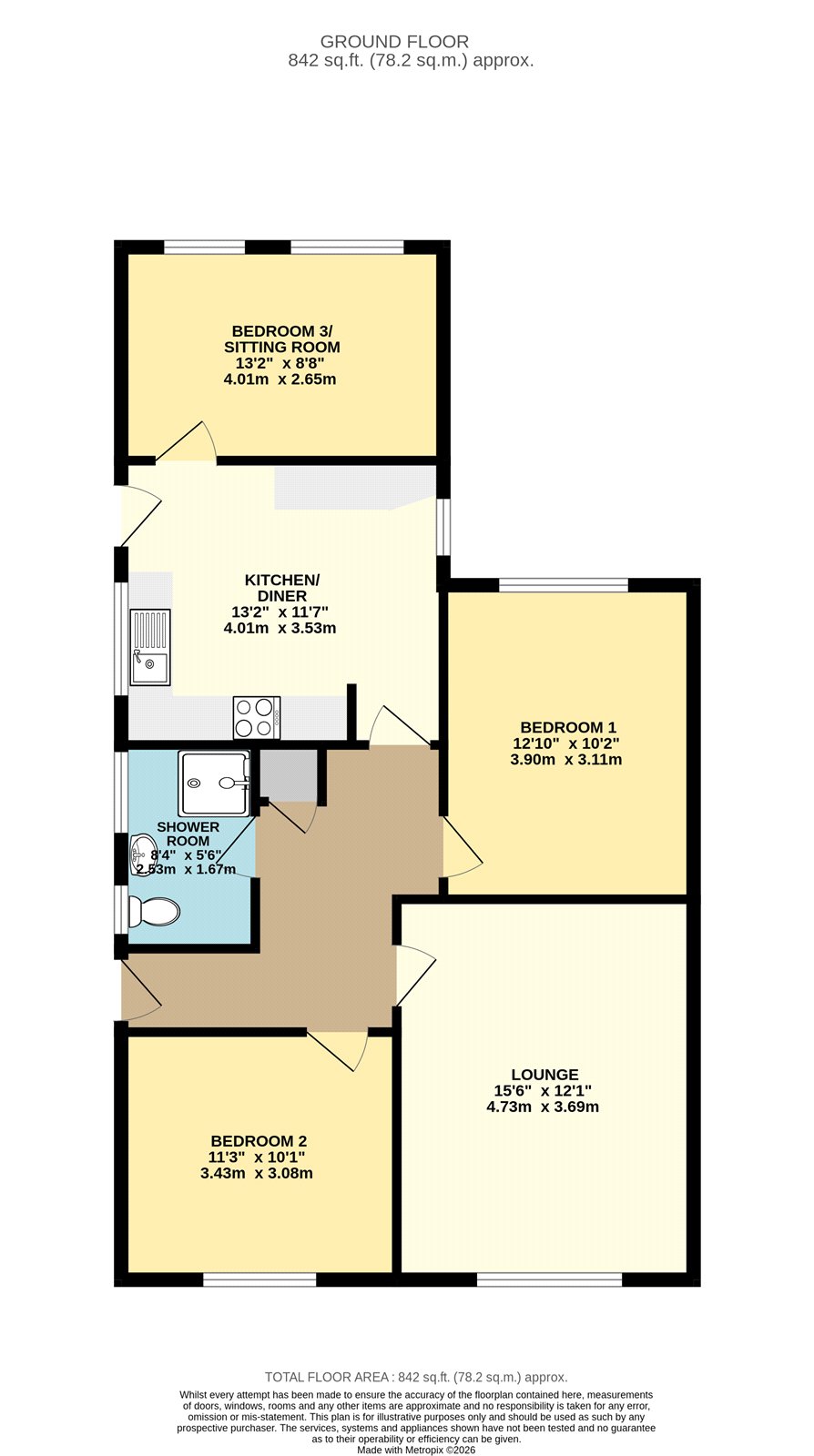 23, Priory Road, N E Lincs floorplan