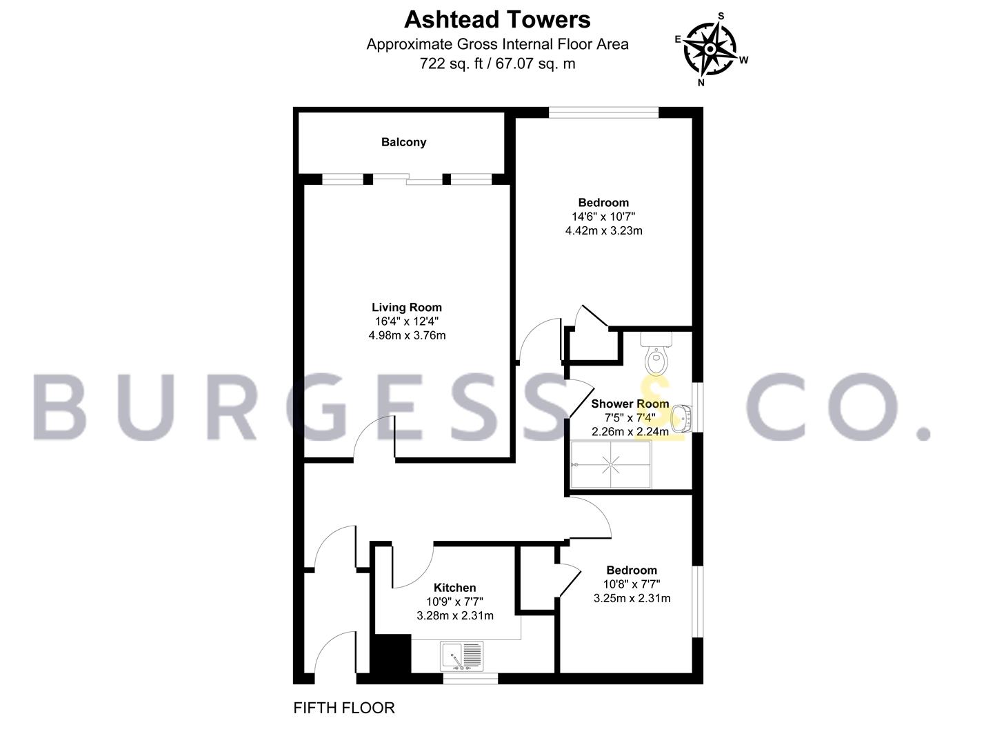 22 Ashtead Towers, Sutton Place, Bexhill-On-Sea floorplan