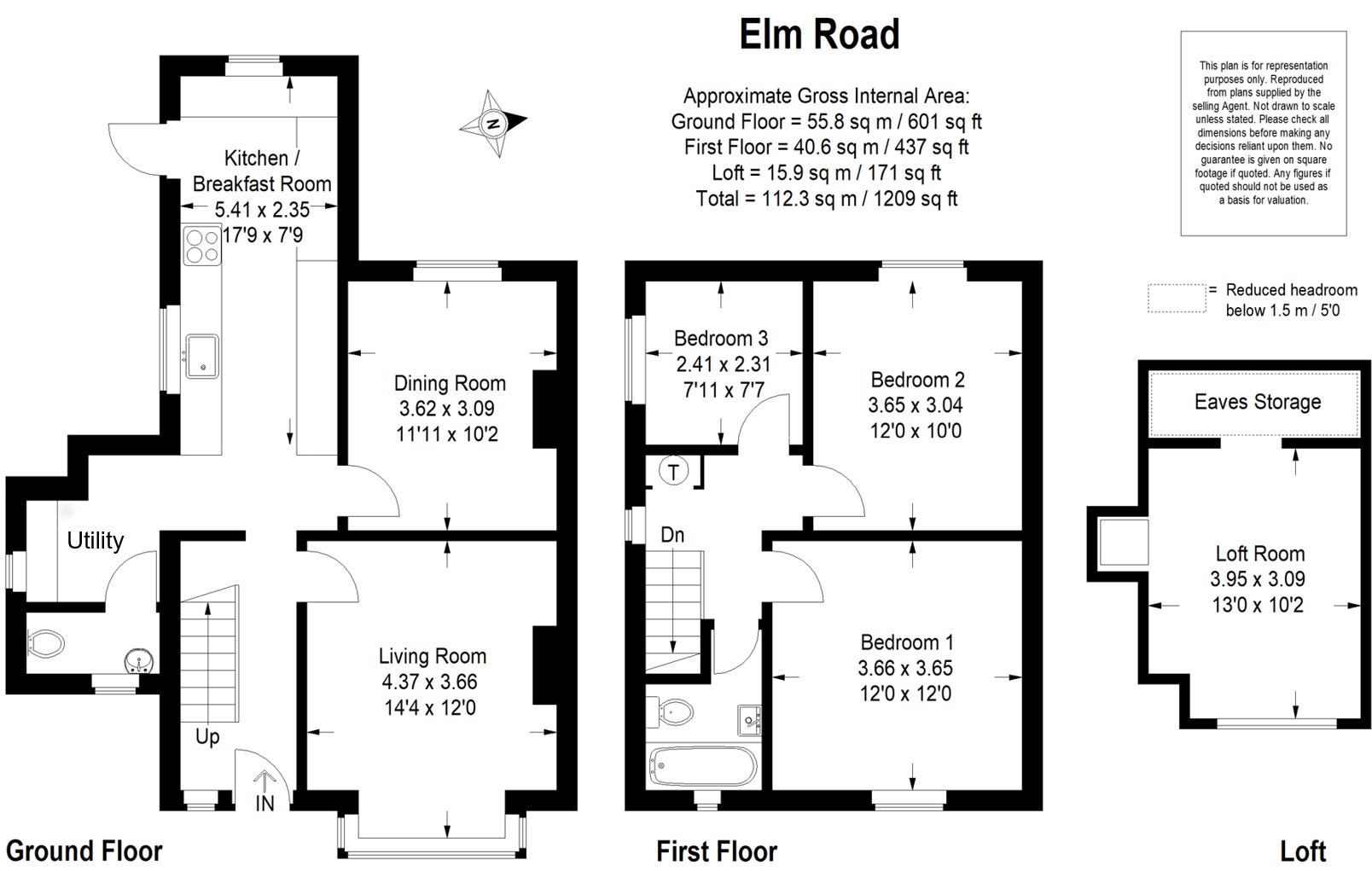 3, Elm Road, Surrey floorplan