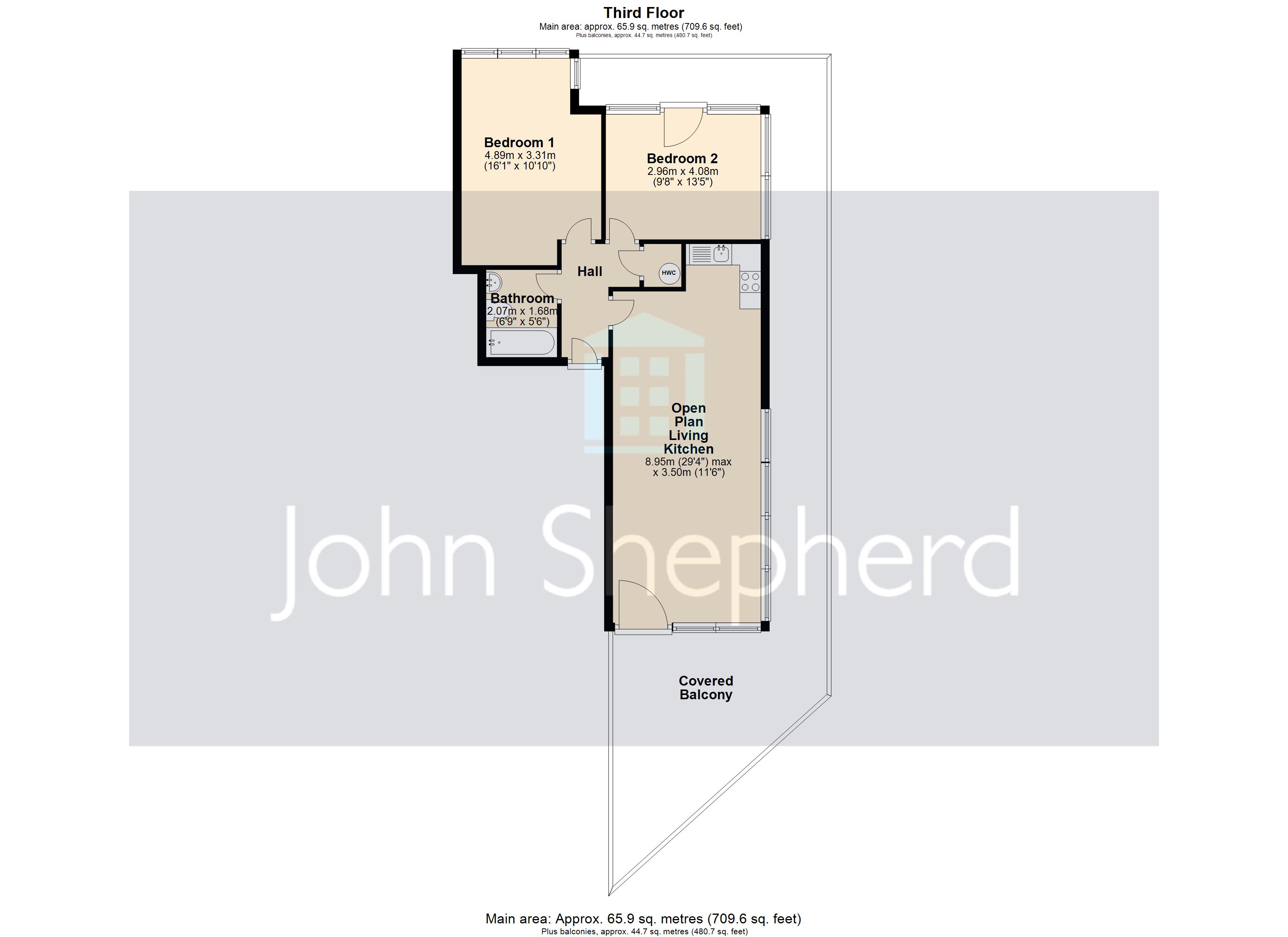 307, Landmark, Brierley Hill floorplan