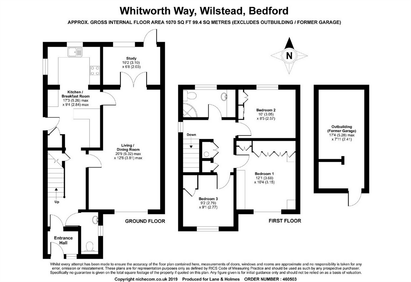 3 Bedrooms Detached house for sale in Whitworth Way, Wilstead, Bedford MK45