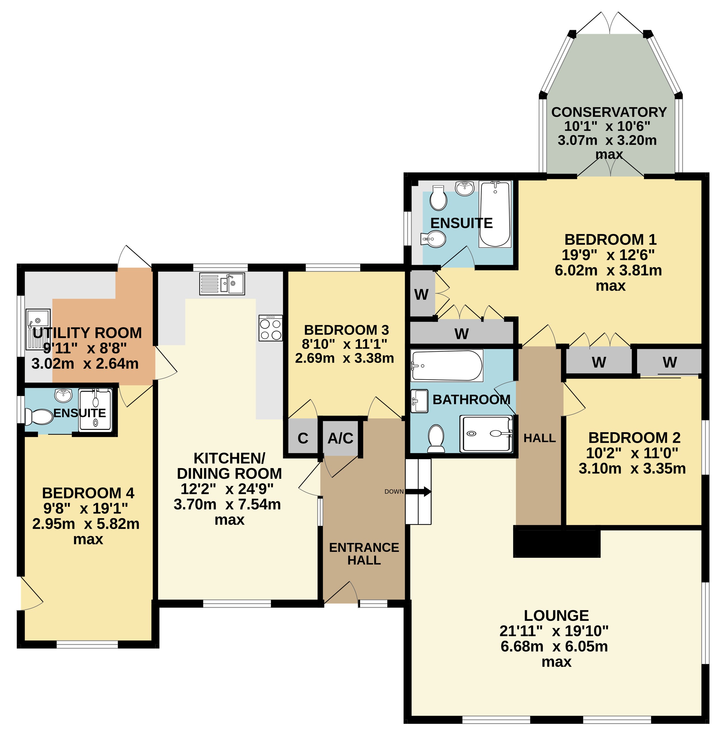 12 Attery View, Yeolmbridge Launceston Cornwall, Cornwall floorplan