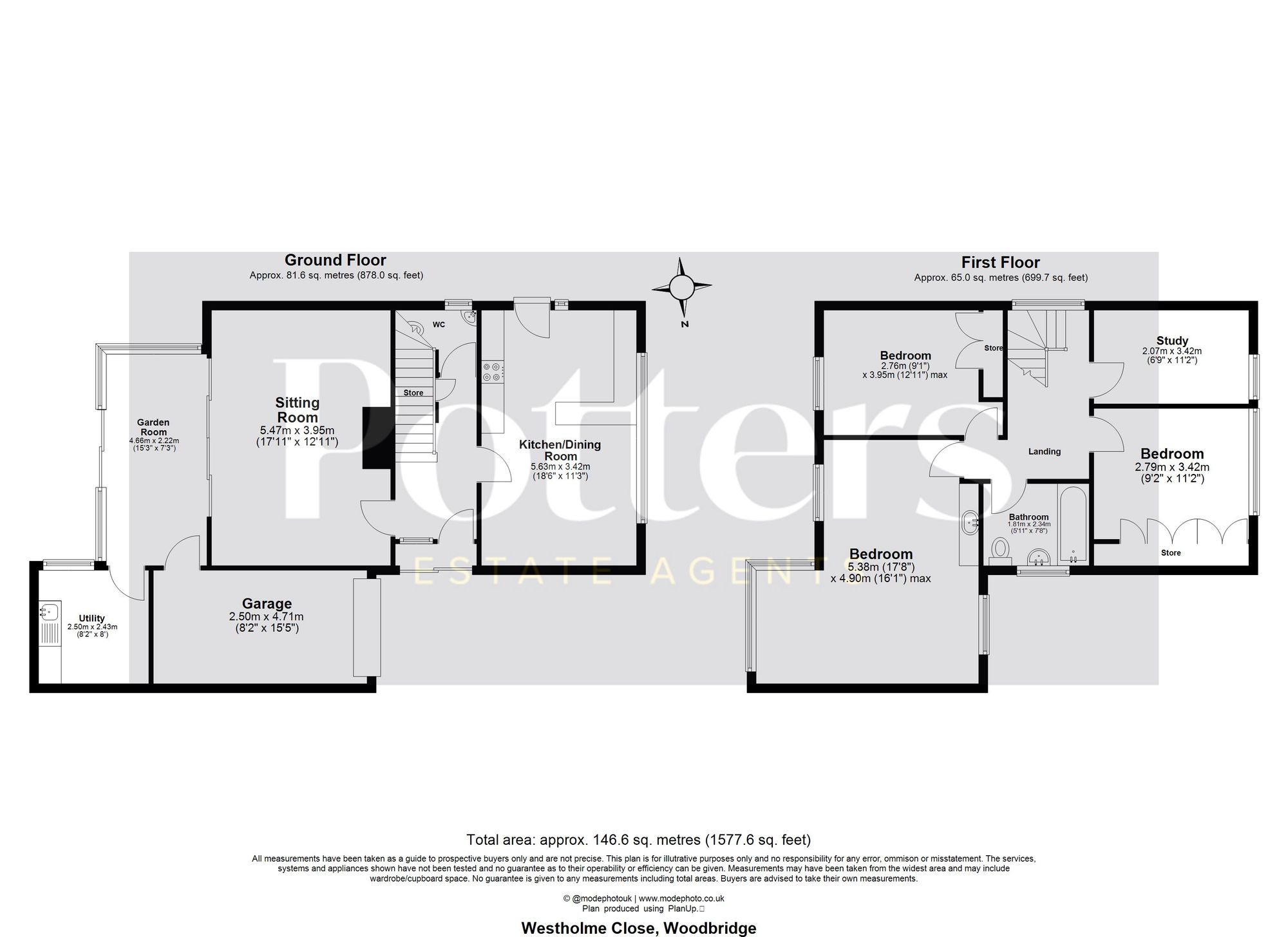 6 Westholme Close, Woodbridge floorplan