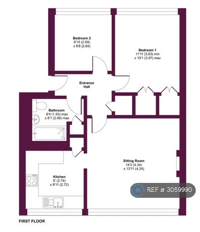Flat, St Martins Court Midford Road, Bath floorplan