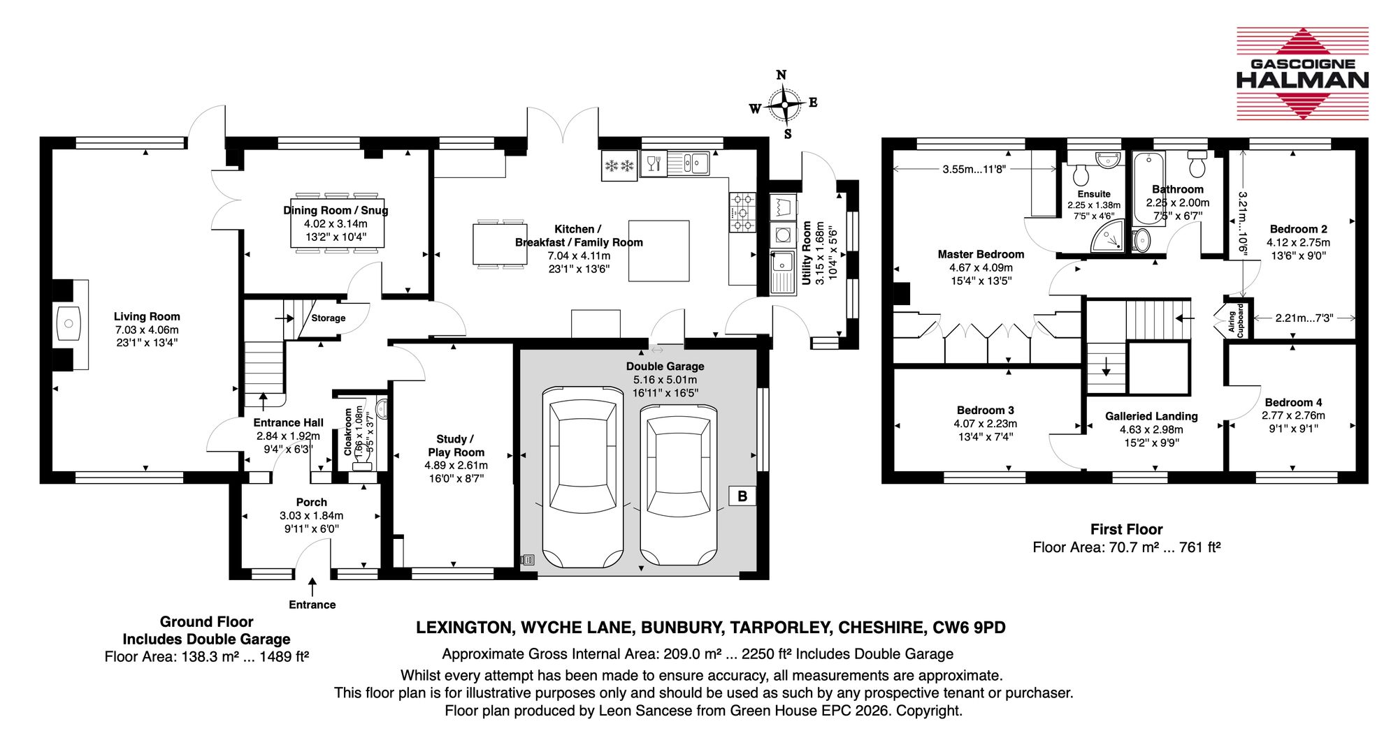 Lexington Wyche Lane, Tarporley floorplan