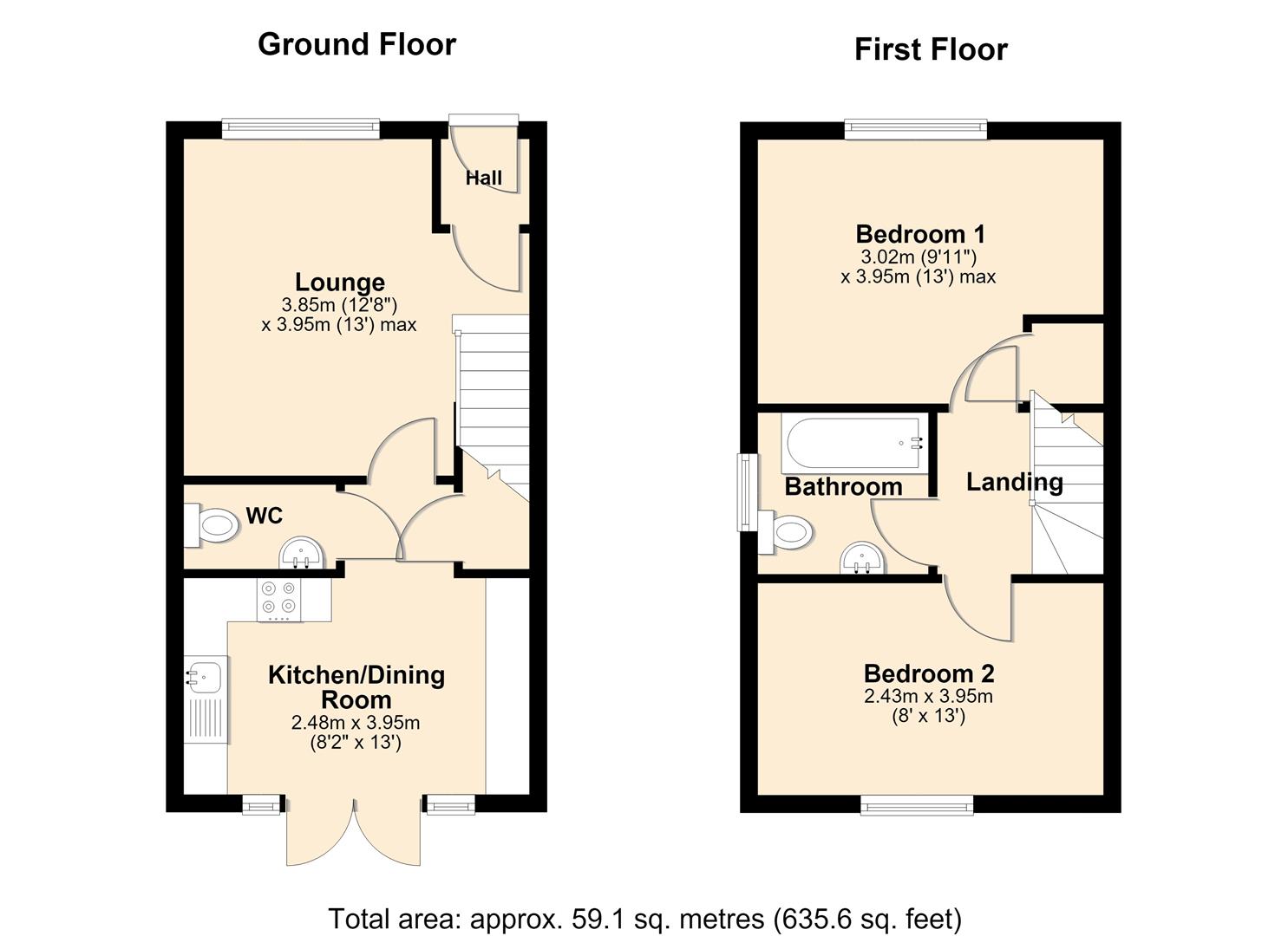 77, Boundary Way, Hull floorplan