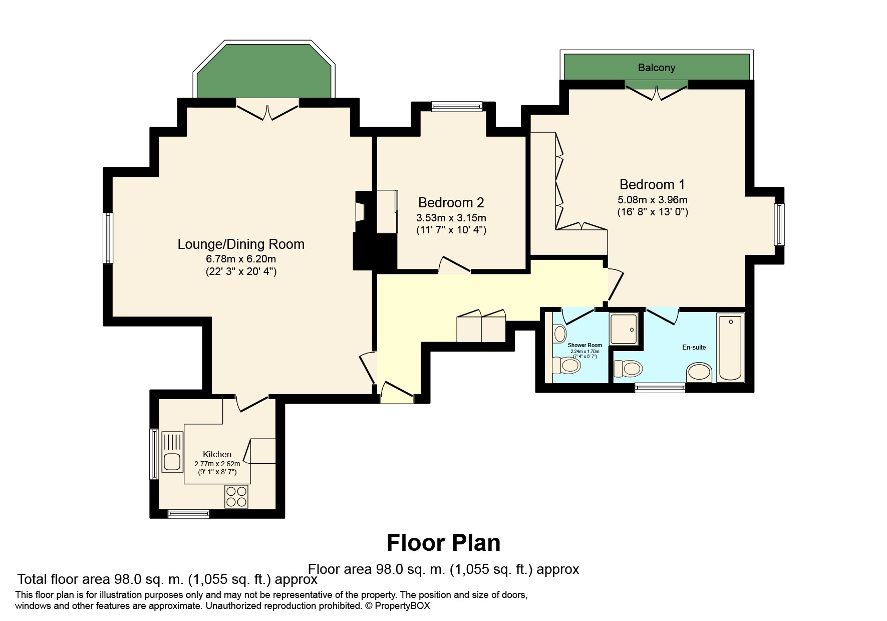 2 Bedrooms Flat for sale in Tanbridge Park, Horsham RH12