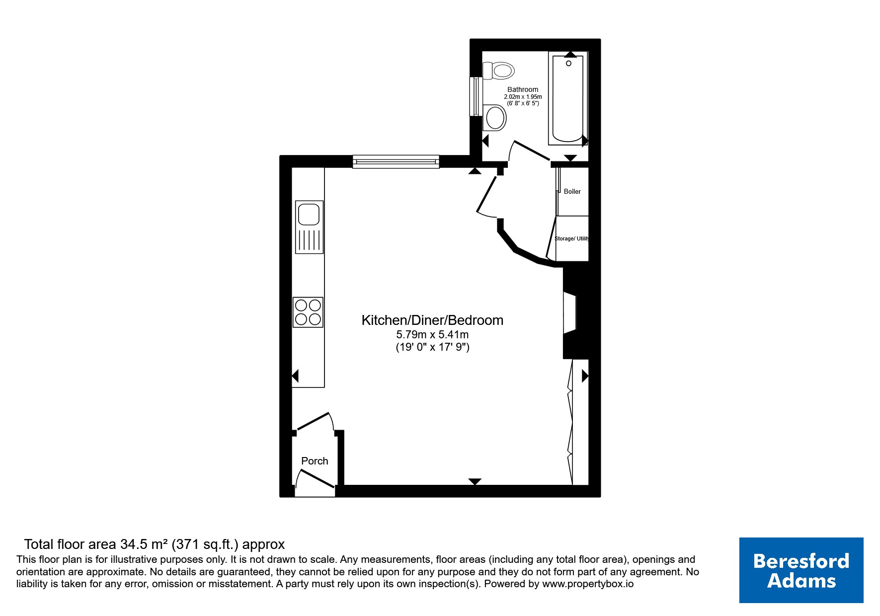 Flat 1, 67, Bridge Street Row East, Cheshire floorplan