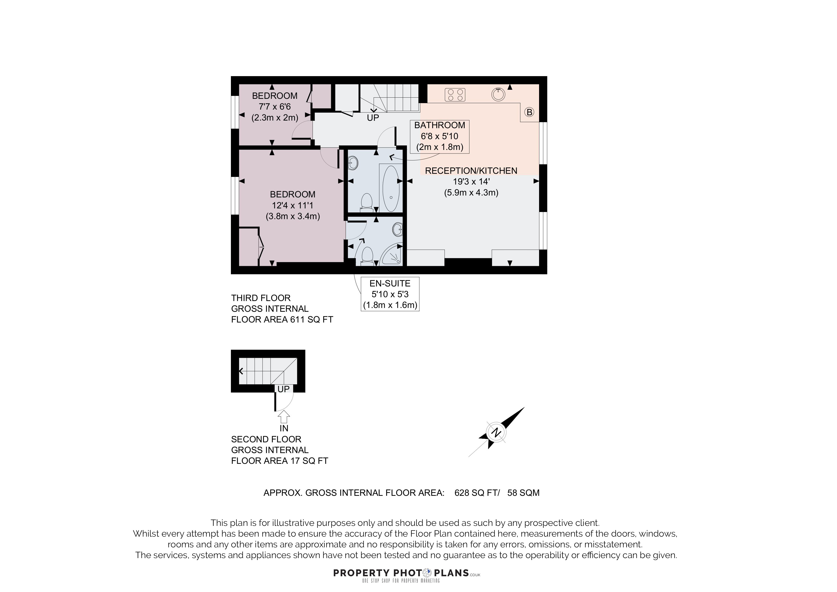 Flat E, 112, Holland Road, London floorplan