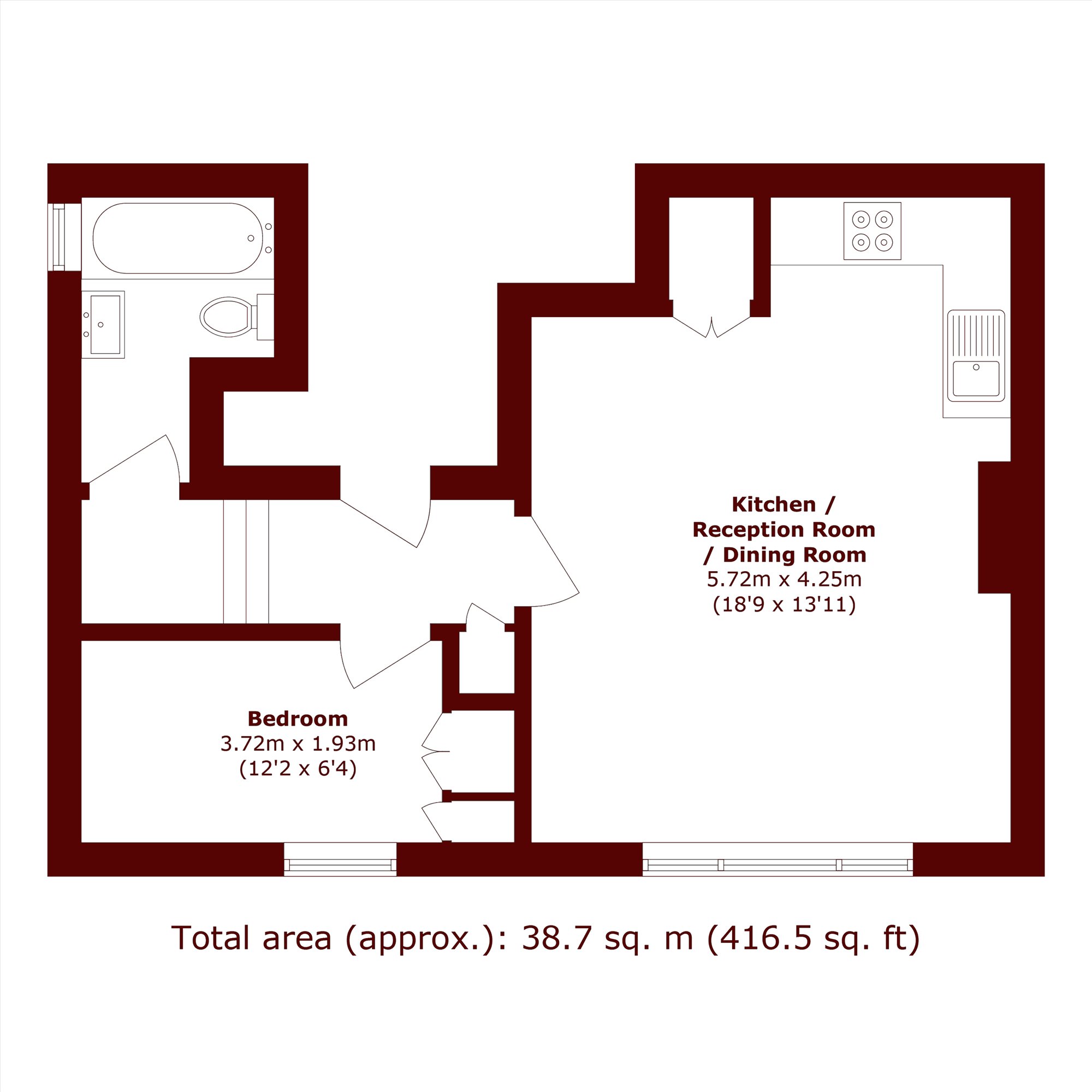 Flat 2, 66, Telford Avenue, London floorplan