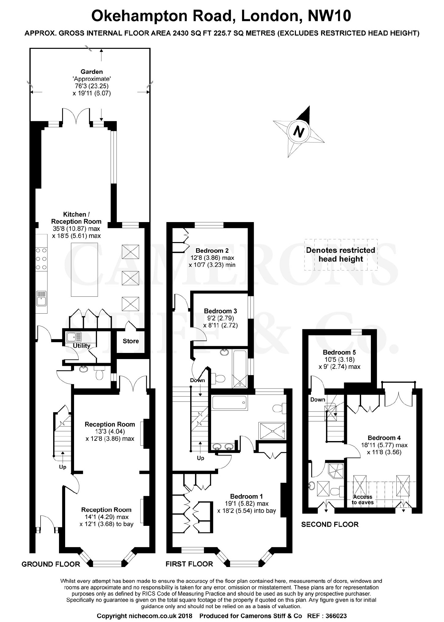 5 Bedrooms Terraced house for sale in Okehampton Road, Queens Park, London NW10