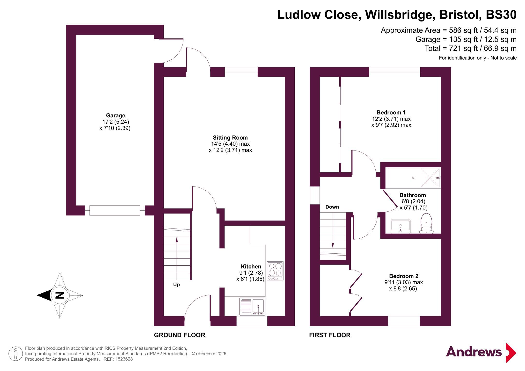 71, Ludlow Close, Bristol floorplan
