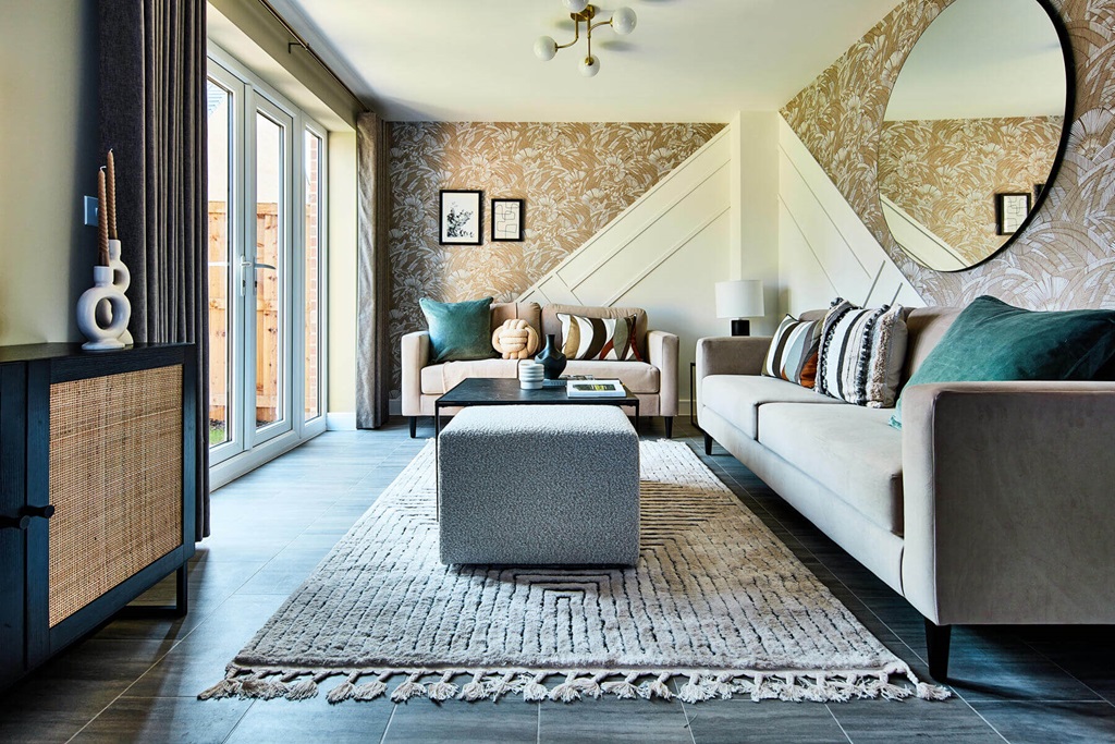 Patio Doors Lead Out From The Lounge To The Garden - Typical Taylor Wimpey Home