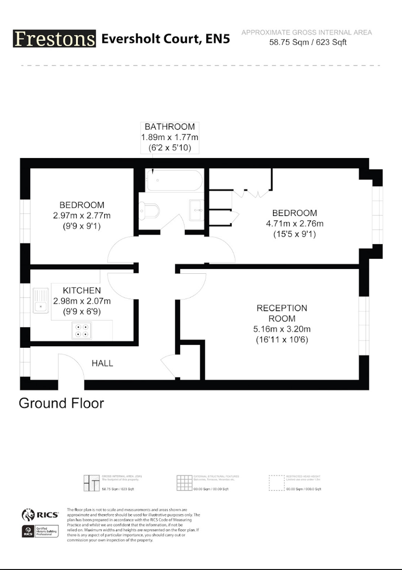 Flat 25, Eversholt Court, Barnet floorplan