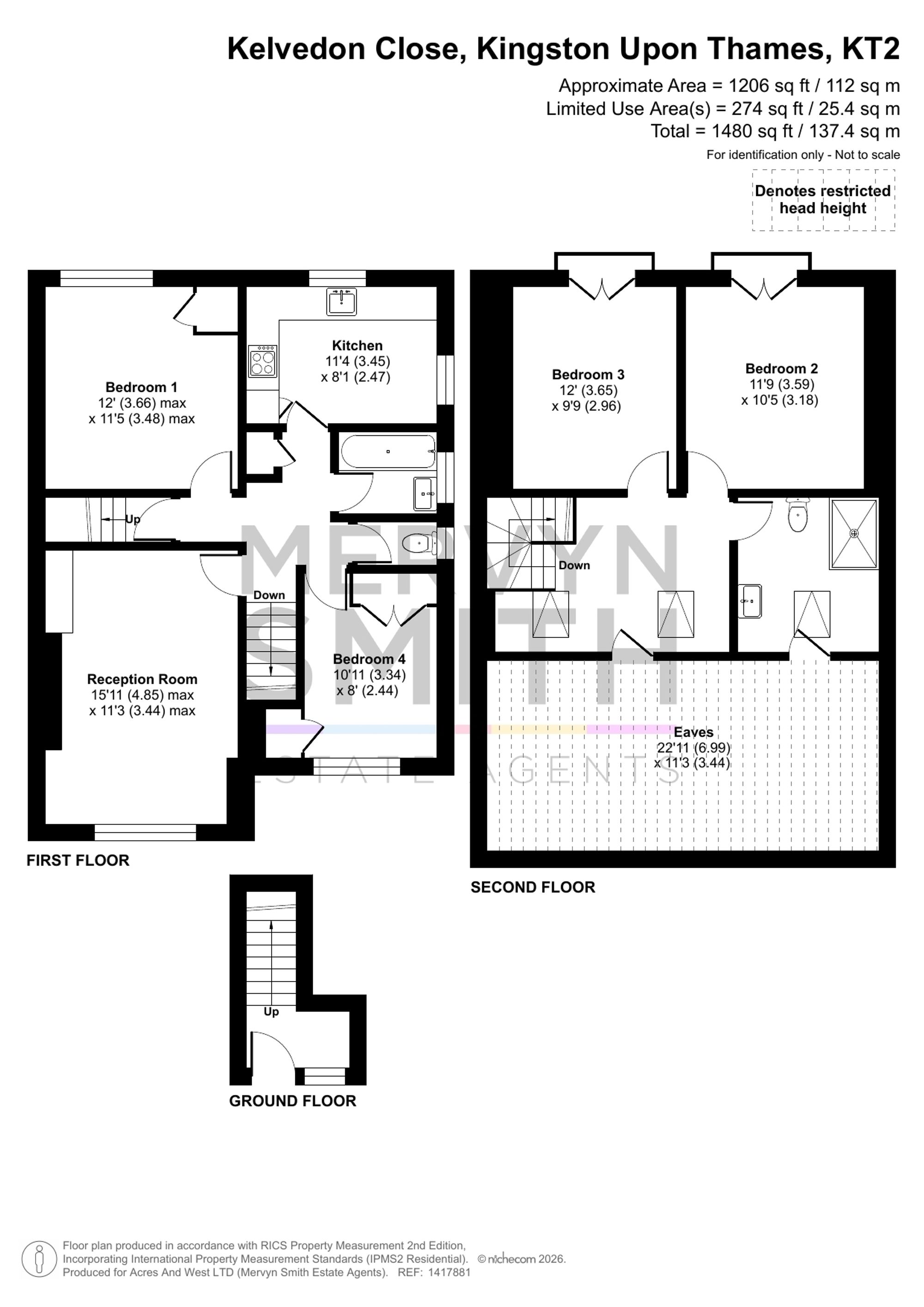 44 Kelvedon Close, Kingston Upon Thames floorplan