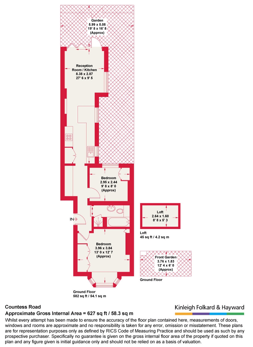 Flat 1, 42, Countess Road, London floorplan