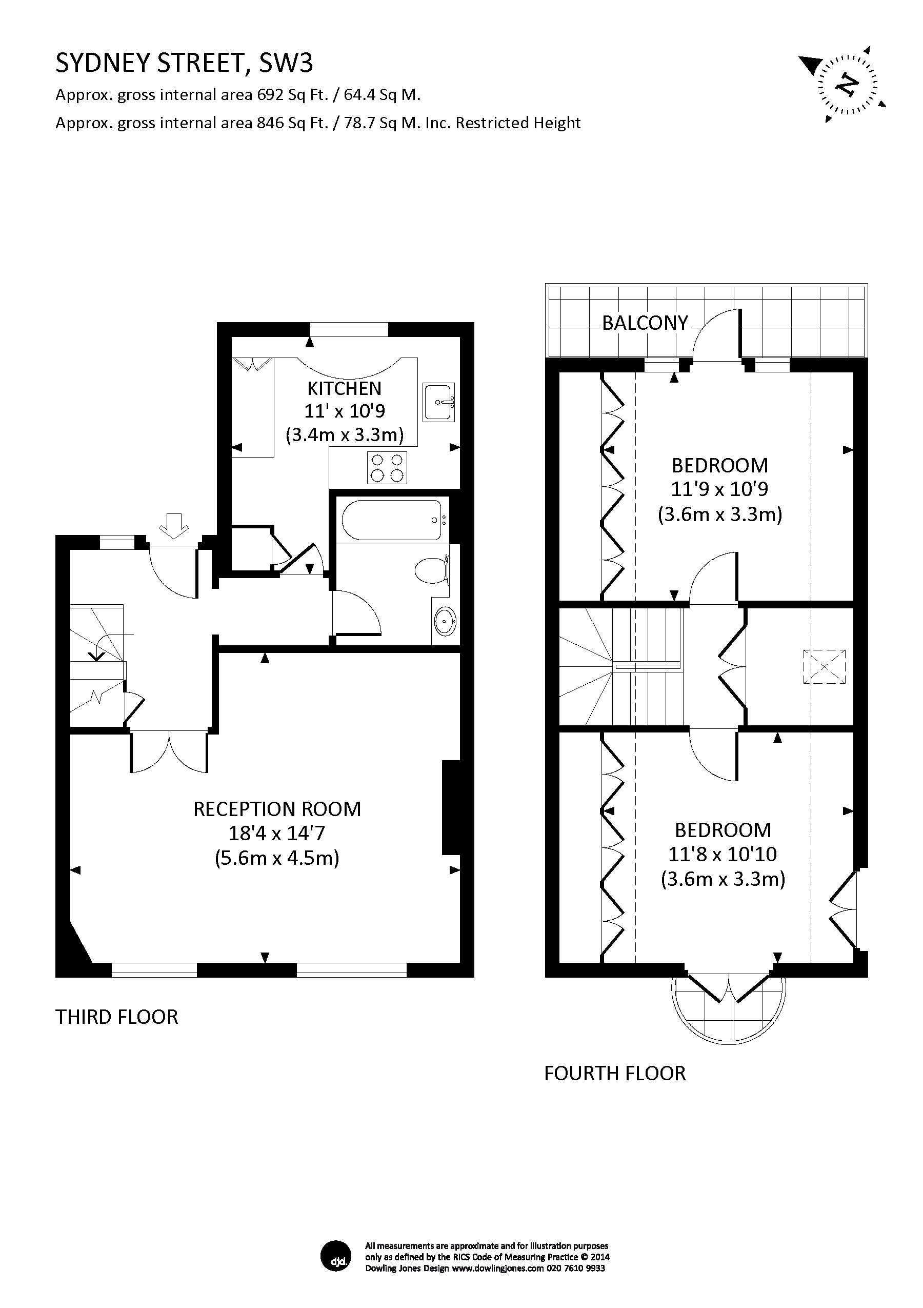 2 Bedrooms Maisonette to rent in Sydney Street, London SW3