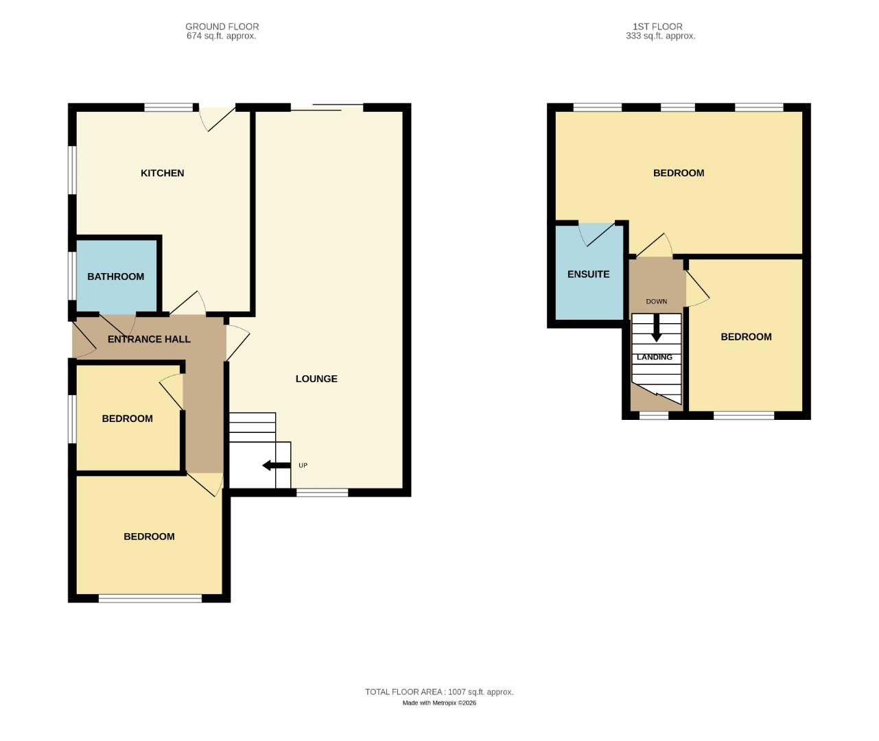 4, Oakleighs, Benfleet floorplan