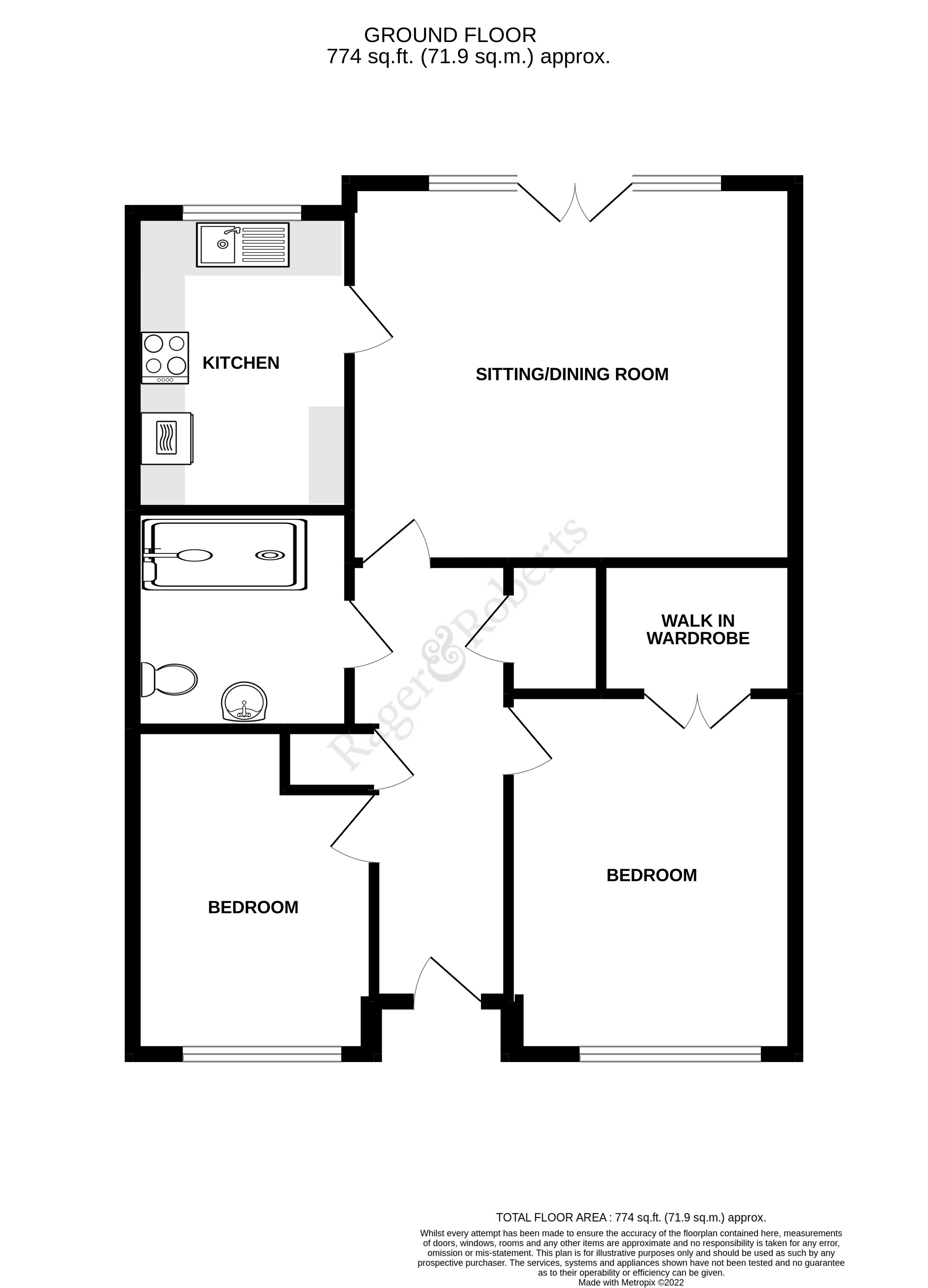 Flat 9 Marlborough Court,, Southfields Road, East Sussex floorplan