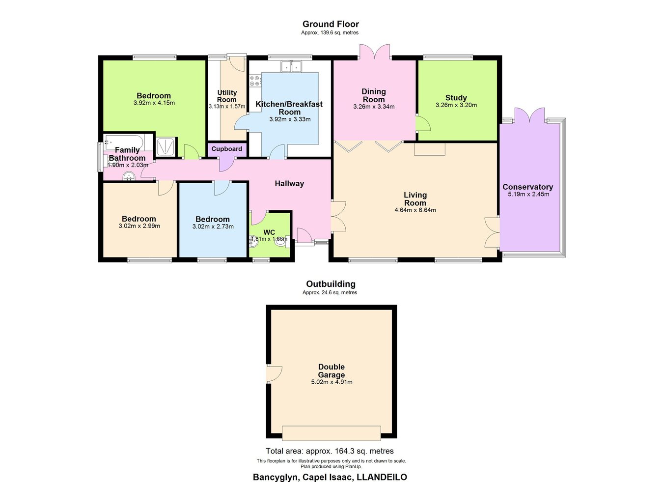 Banc Y Glyn, Capel Isaac, Llandeilo floorplan