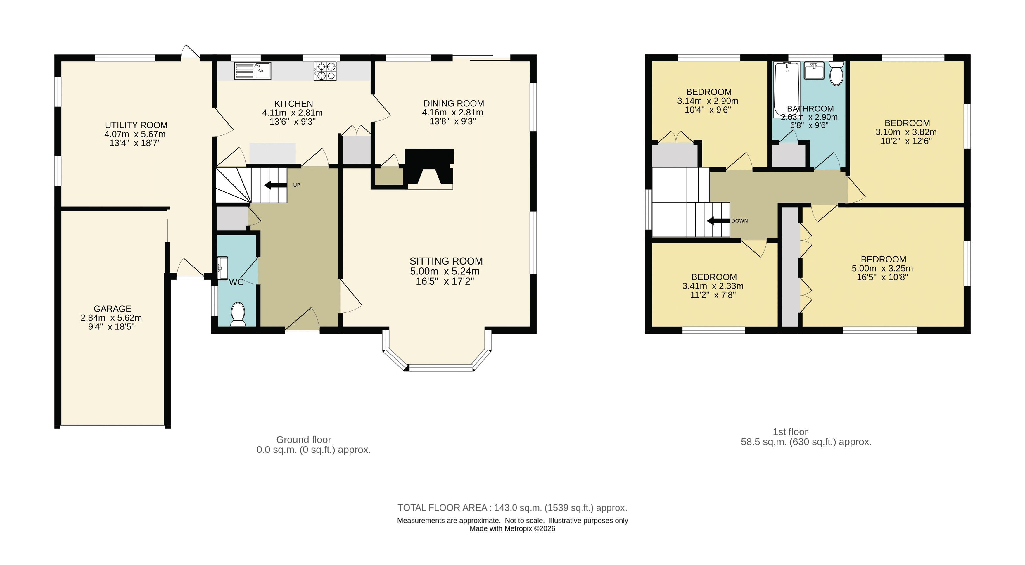 91, Ashley Road, Epsom floorplan