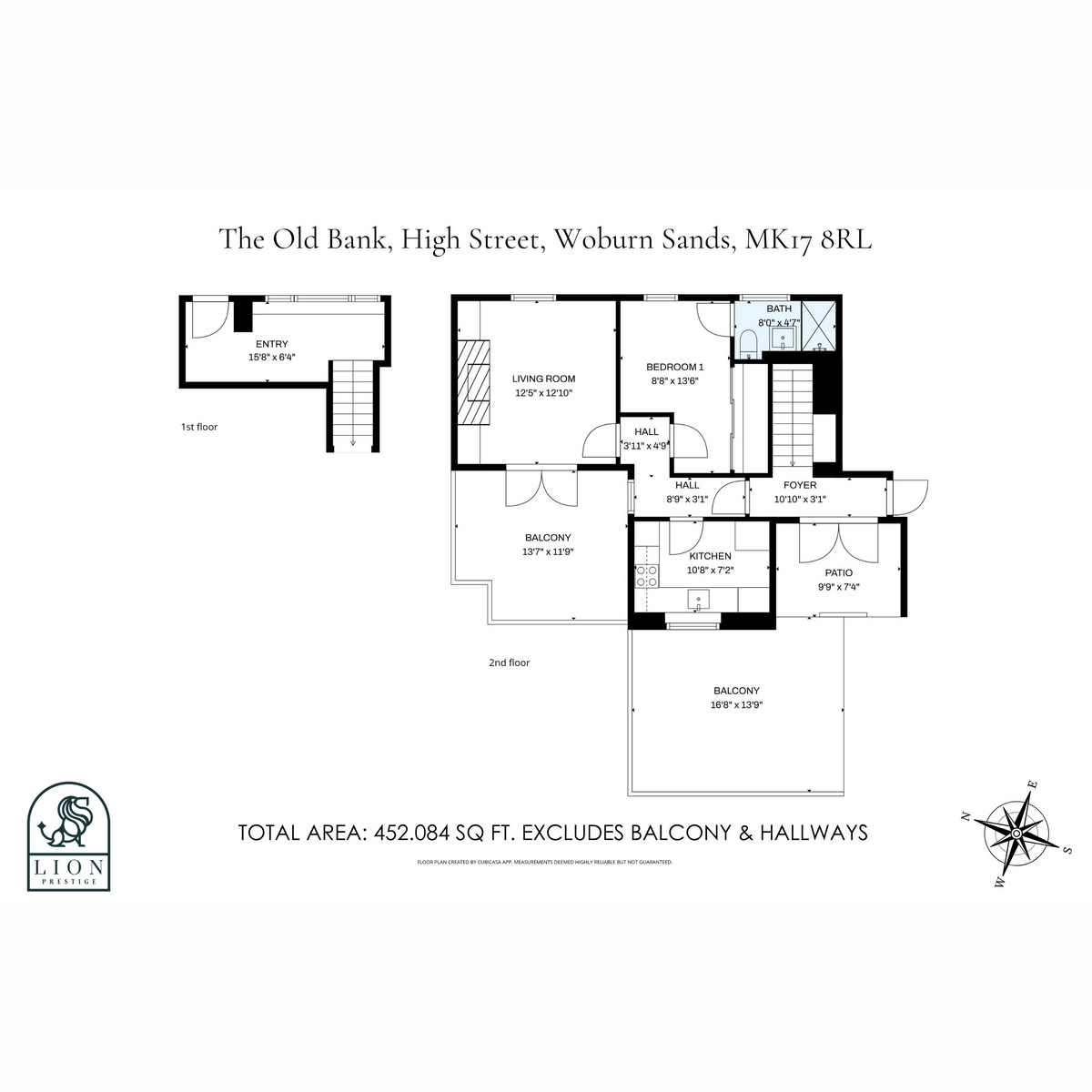 Flat Flat 4, The Old Bank 8-10, High Street, Milton Keynes floorplan