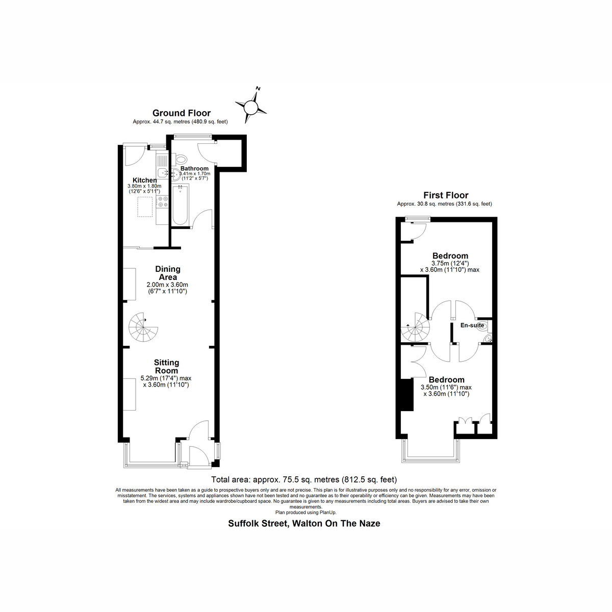25, Suffolk Street, Walton On The Naze floorplan
