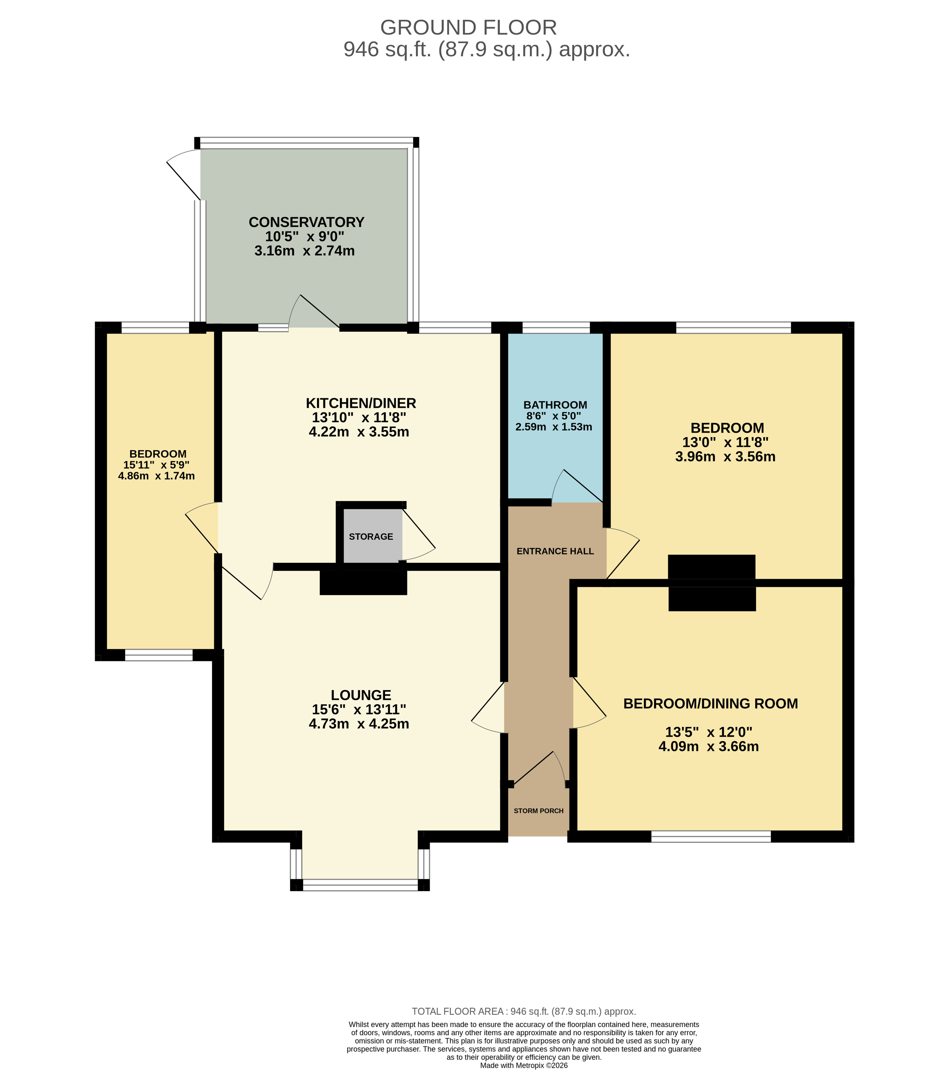 3, Icknield Way, Bedfordshire floorplan