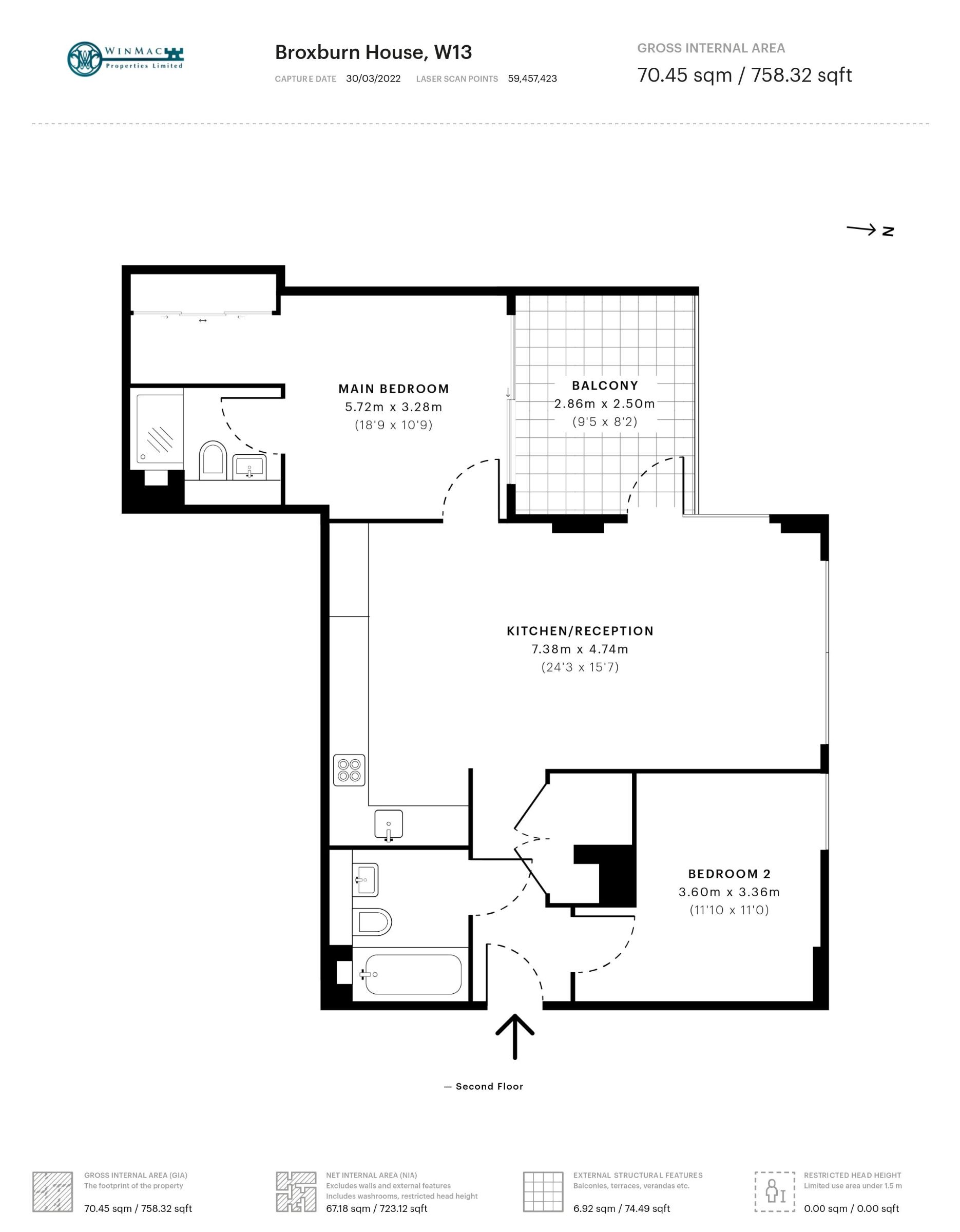 11 Broxburn House, London floorplan