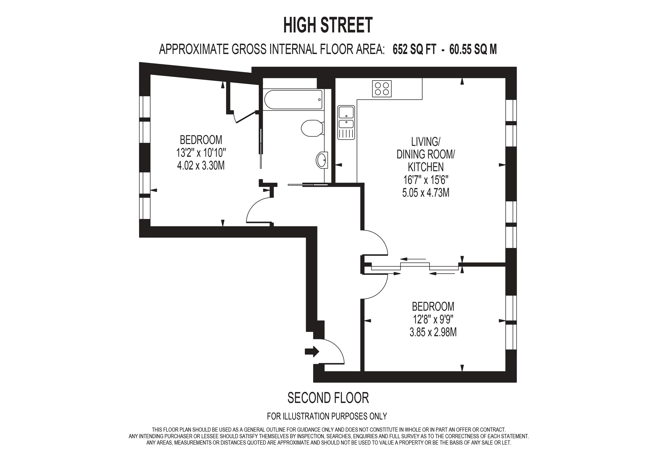 Flats 1-4, Flat 3, 119a, High Street, Dorking floorplan