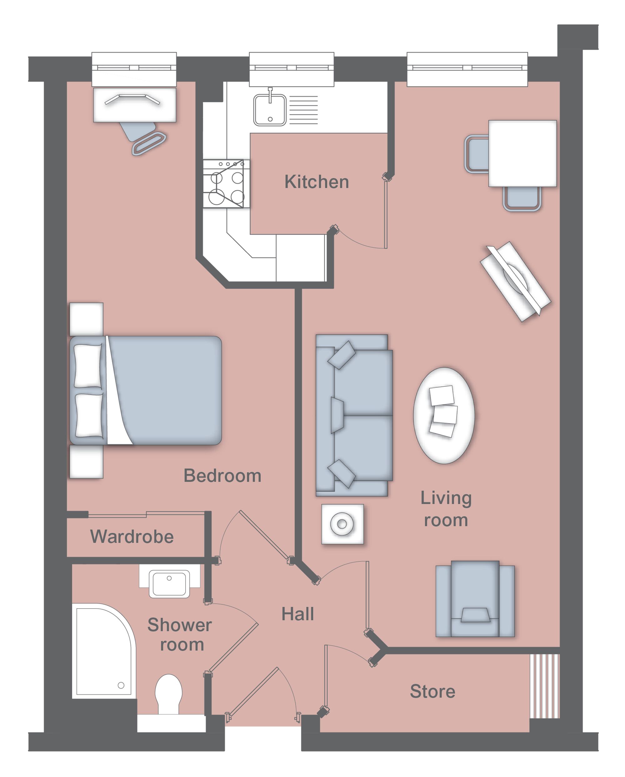 Apt 44, Lewis Carroll Lodge, St Margaret's Road, Cheltenham floorplan