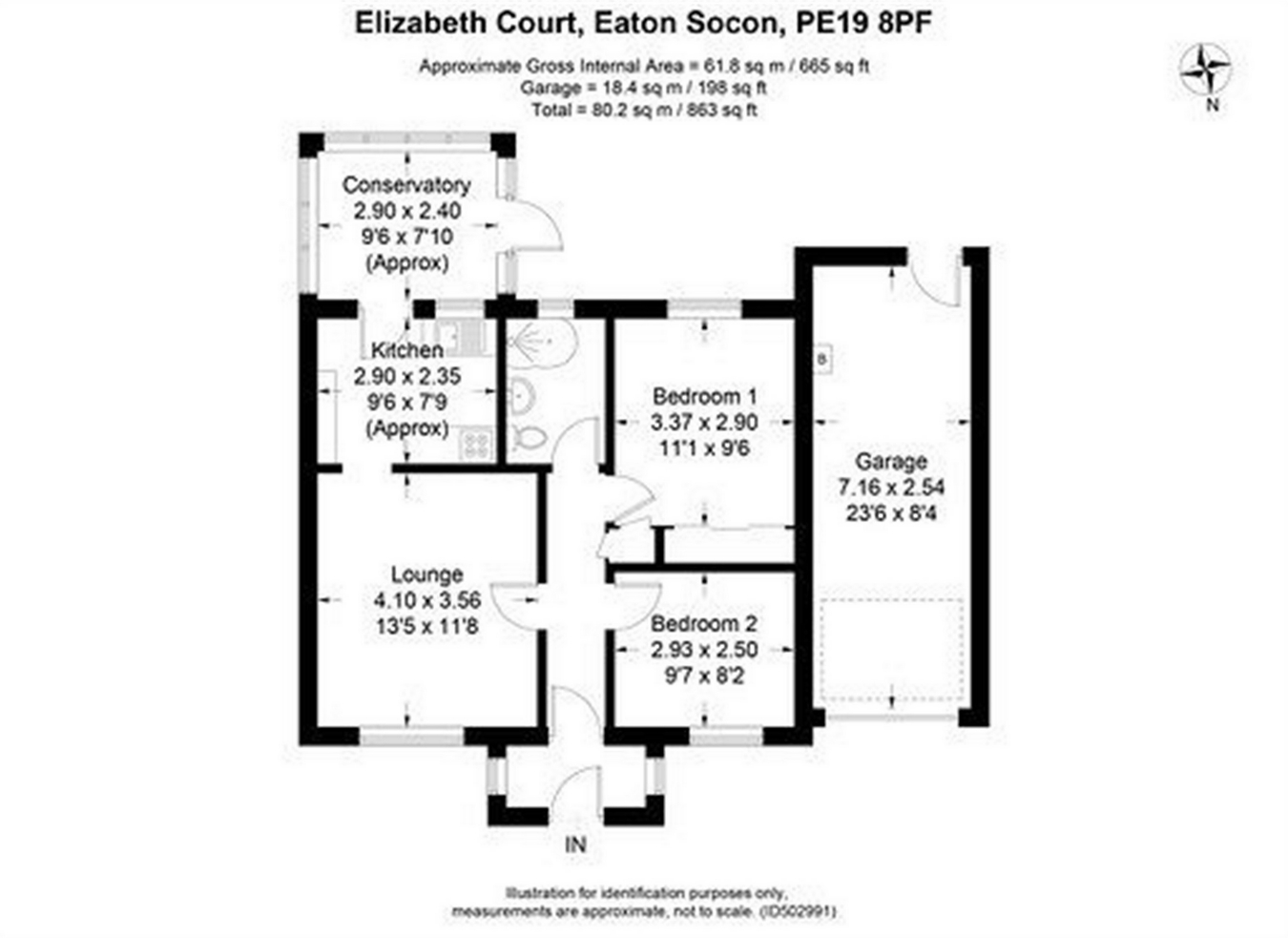 2 Bedrooms Detached bungalow for sale in Eaton Socon, St Neots, Cambridgeshire PE19