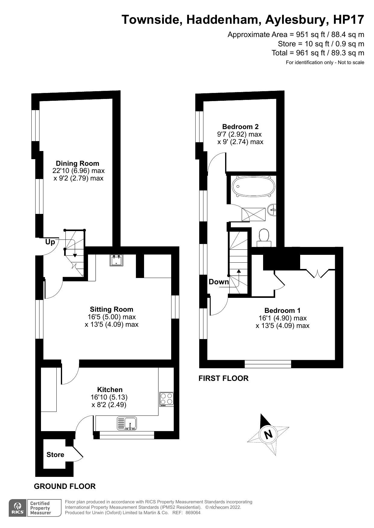 Townside, Haddenham, Aylesbury HP17, 2 bedroom cottage for sale