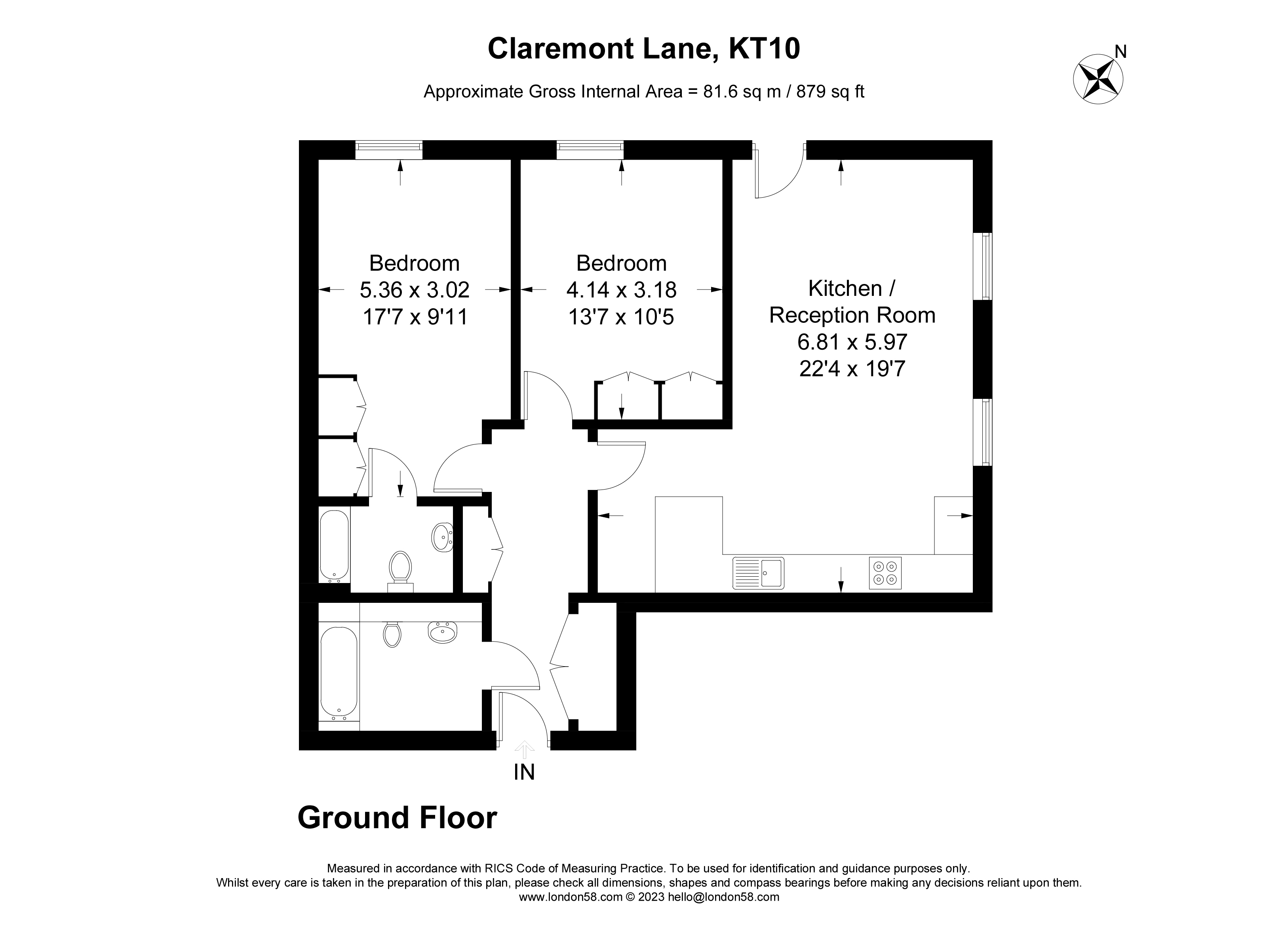 1 St George's Heights, 4 Claremont Lane, Esher KT10 9DW , Esher floorplan
