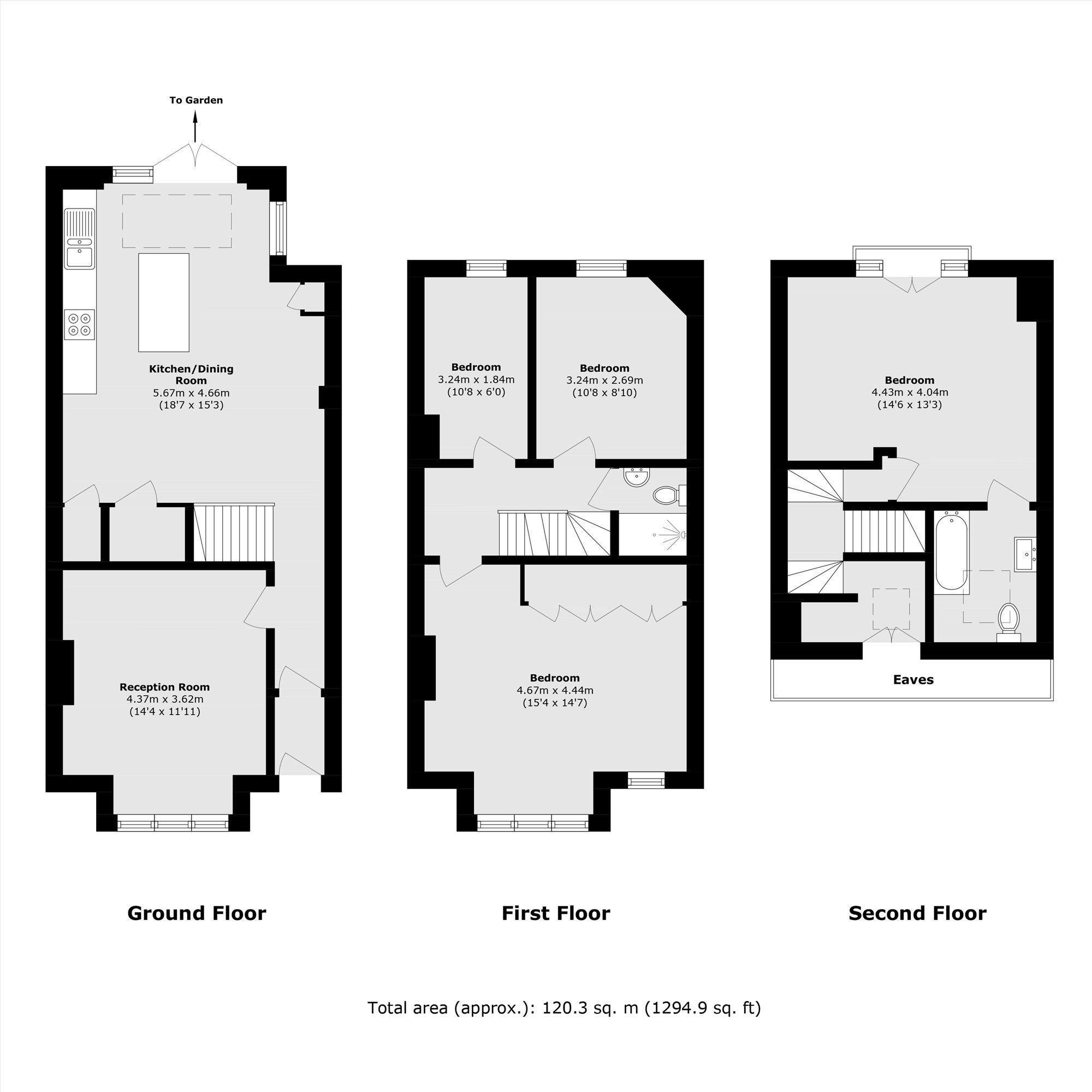182, Eswyn Road, London floorplan