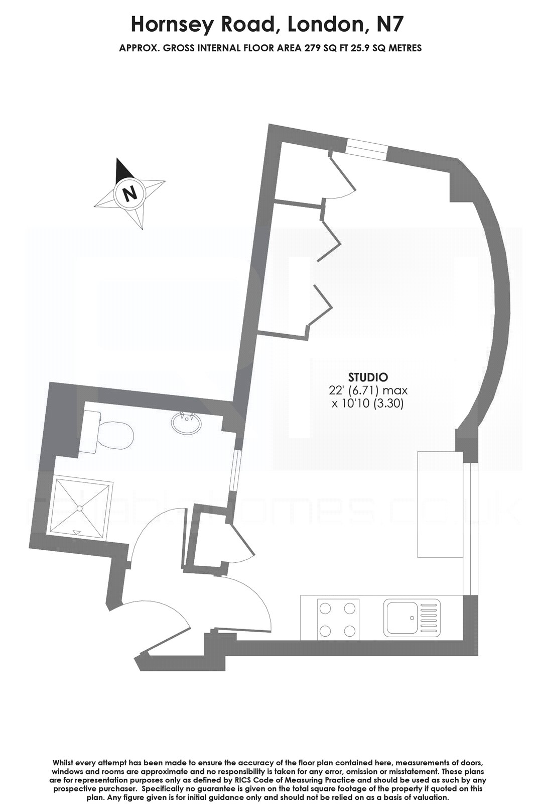 Flat 38, 35-43, Hornsey Road, London floorplan