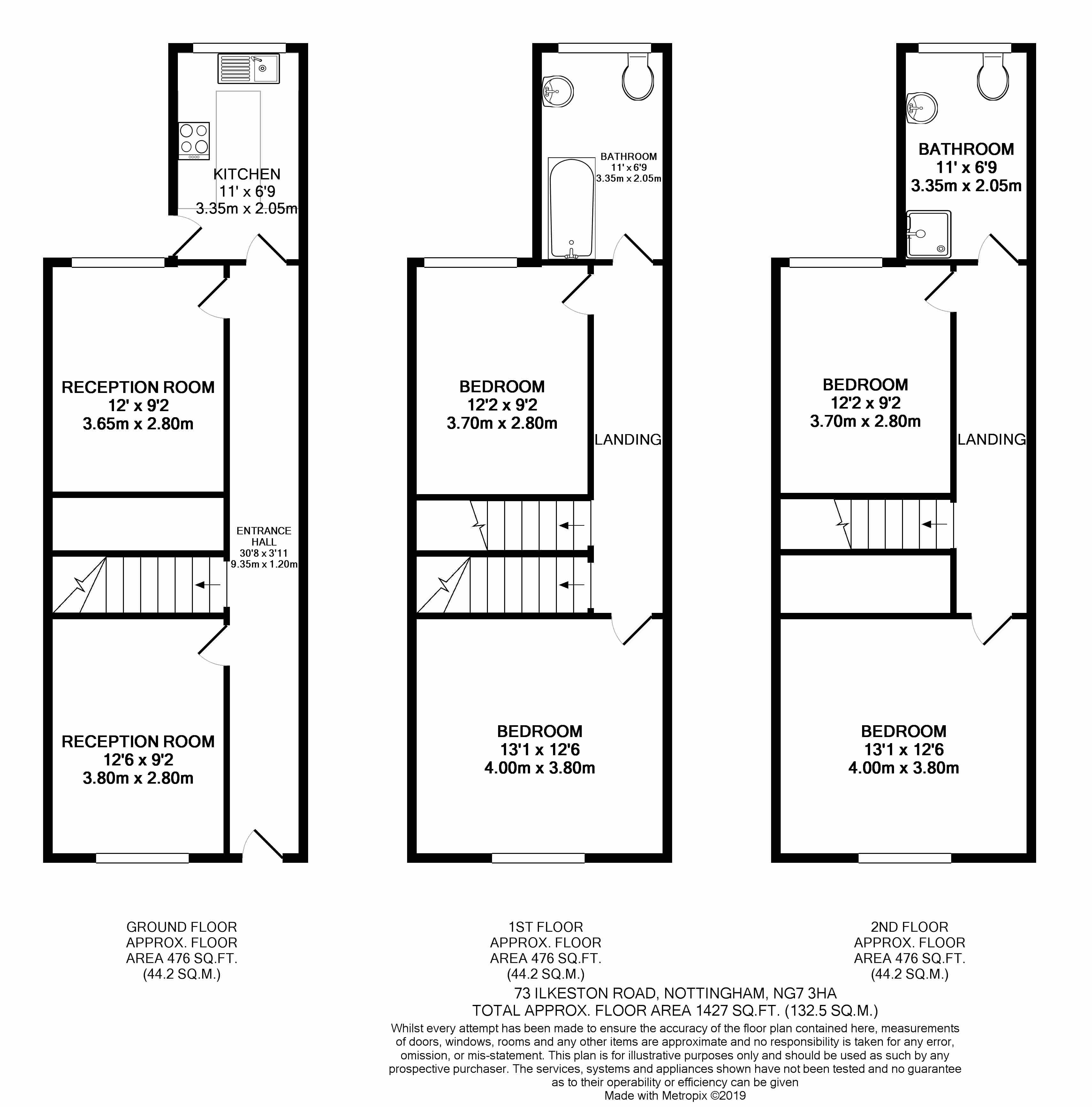 73, Ilkeston Road, Nottingham floorplan