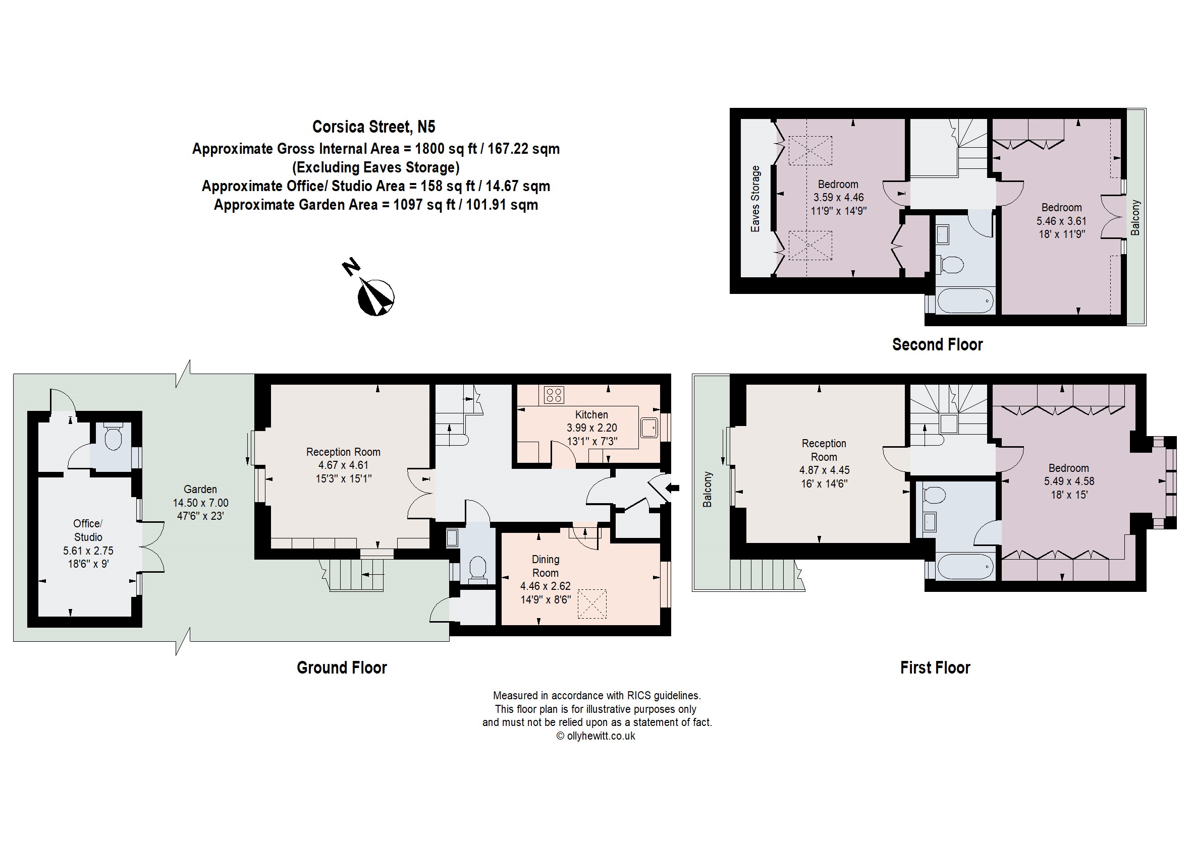 Corsica Street, Highbury, London N5, 3 bedroom terraced house for sale