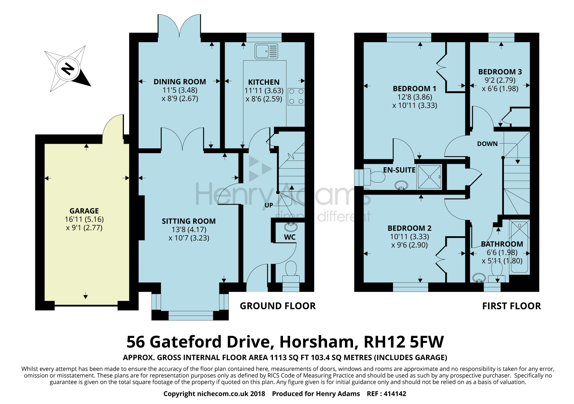 3 Bedrooms Semi-detached house for sale in Gateford Drive, Horsham RH12