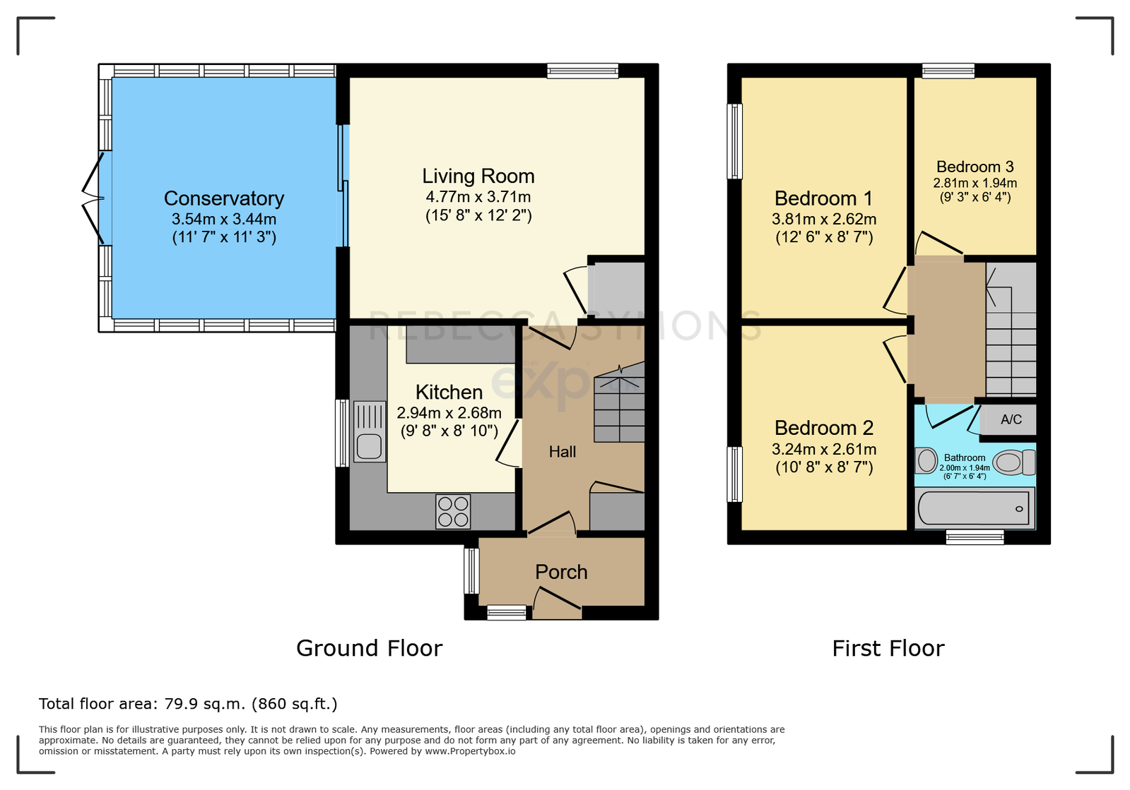 3, Chestnut Close, Minehead floorplan